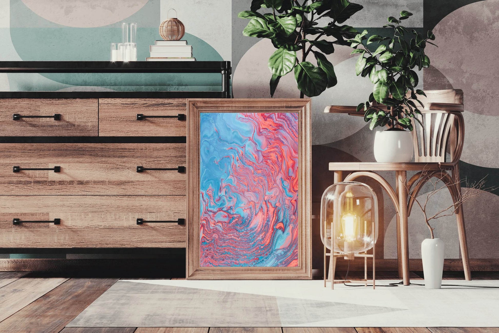 Liquid Waves Abstract Wall Art - beink online art store
