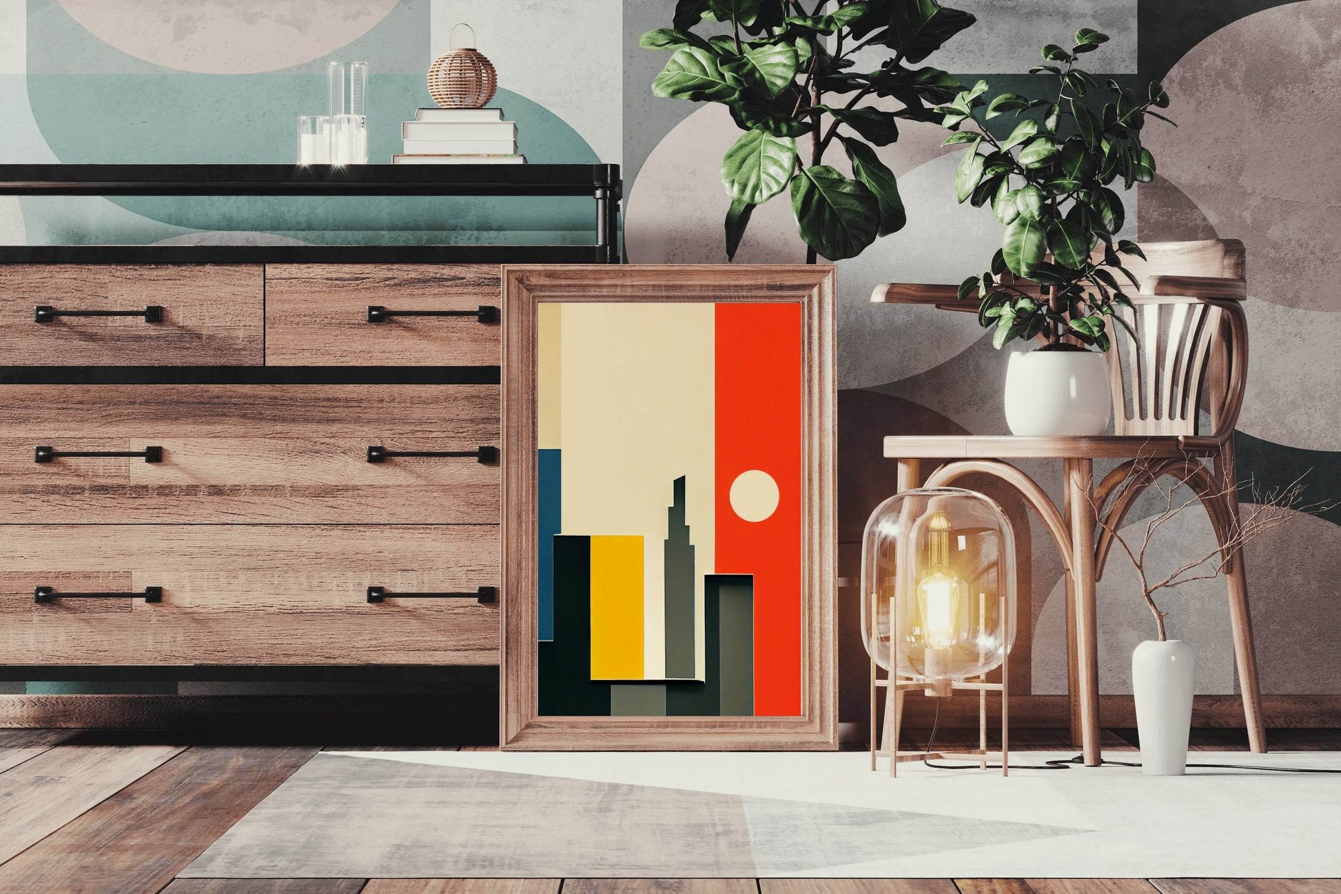 Creative Geometric Shape Abstract Wall Art - beink online art store