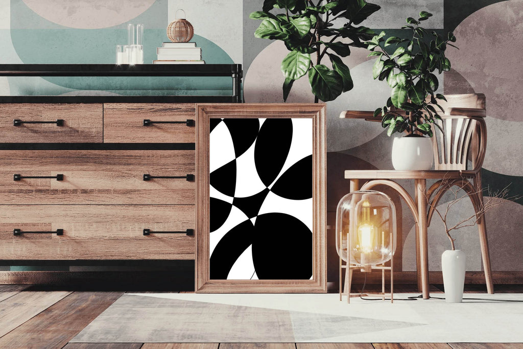 Black and White Graphic Pattern Wall Art - beink online art store