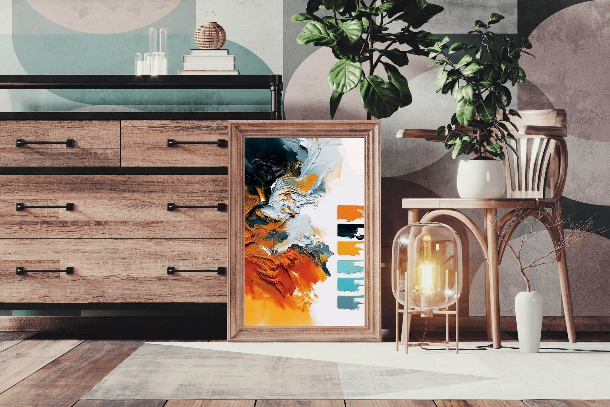 Colorful Paint Brush Strokes Digital Art - beink online art store