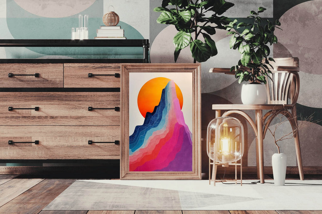 Colorful Layered Sunrise Wall Art - beink online art store