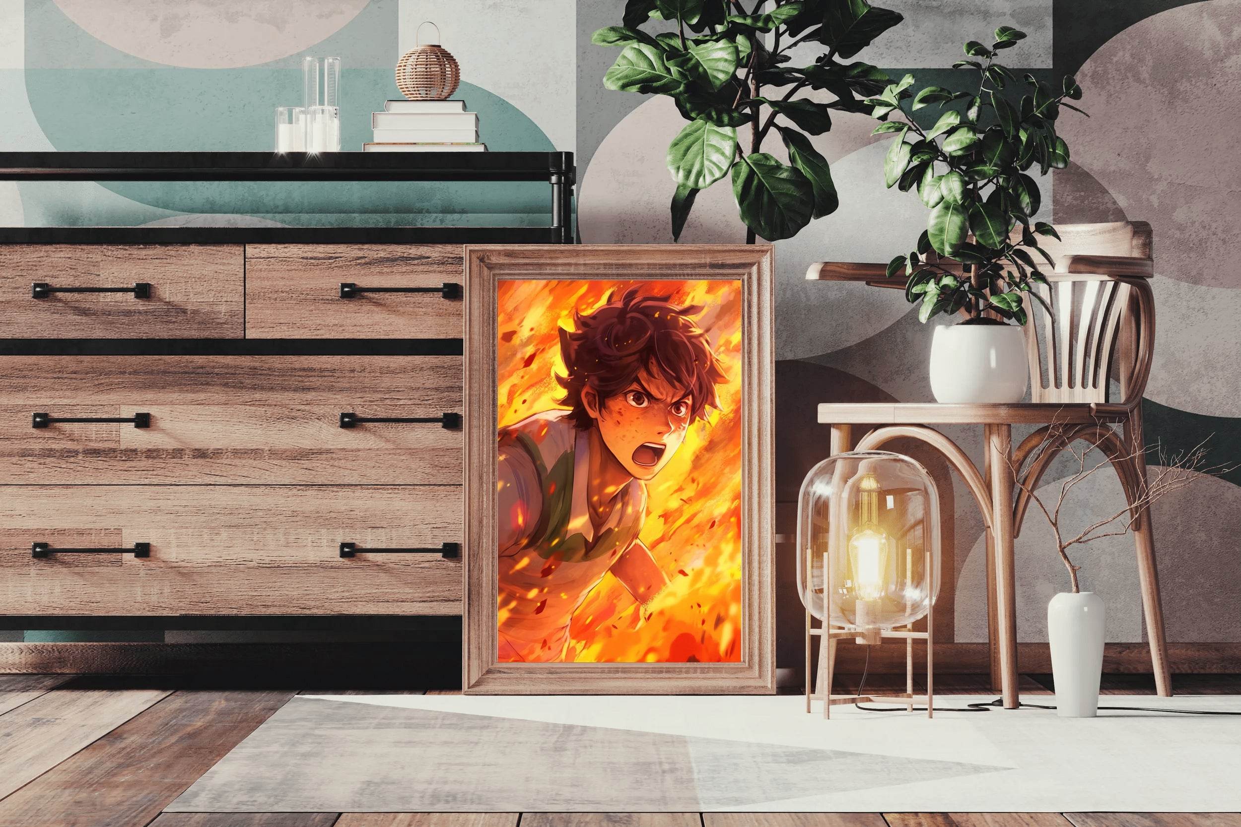 Orange Anime character Anime Wall Art - beink online art store