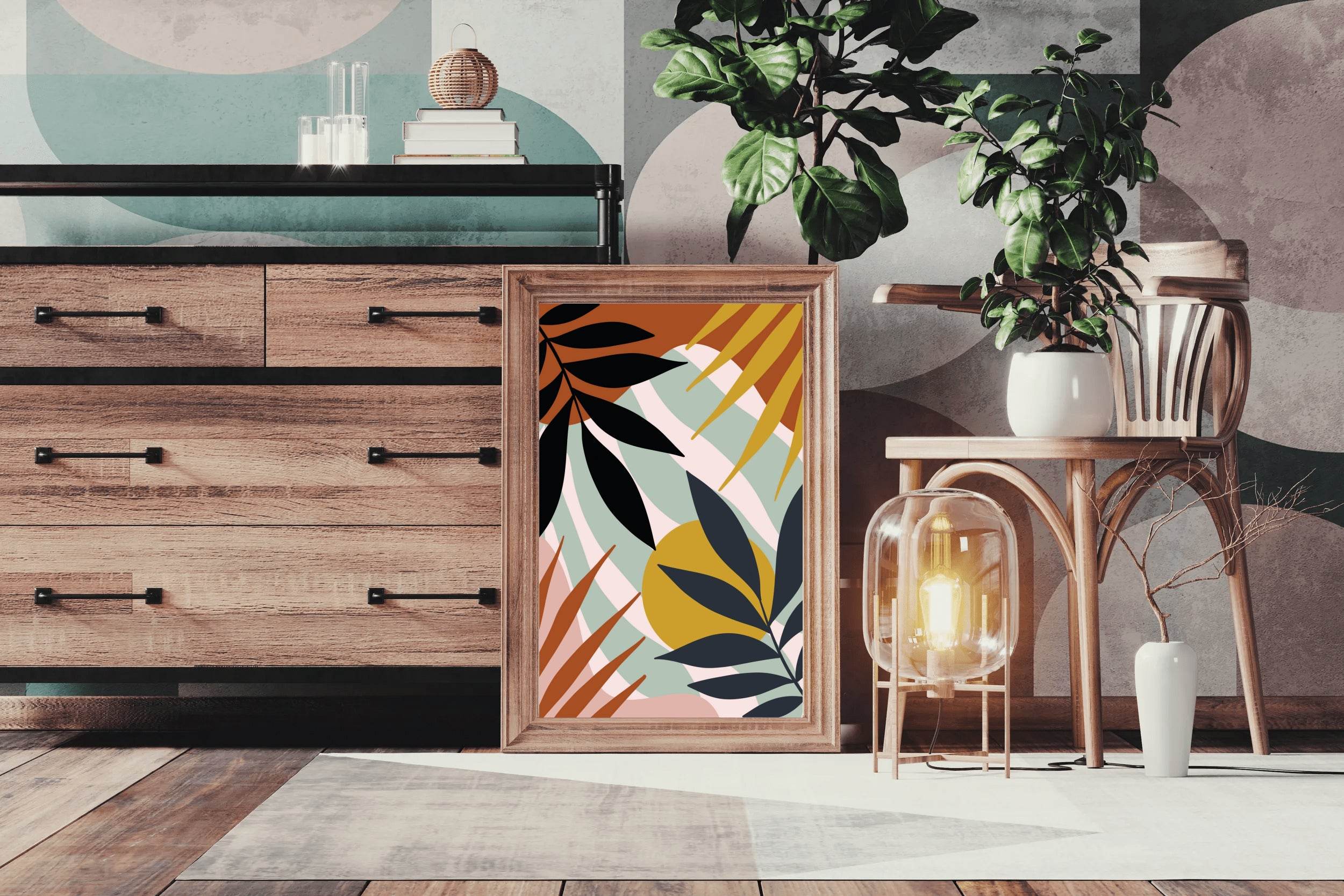 Abstract Tropical Leaves ArtWork - beink online art store