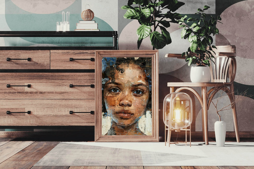 African Woman's Joyful Smile Wall Art - beink online art store