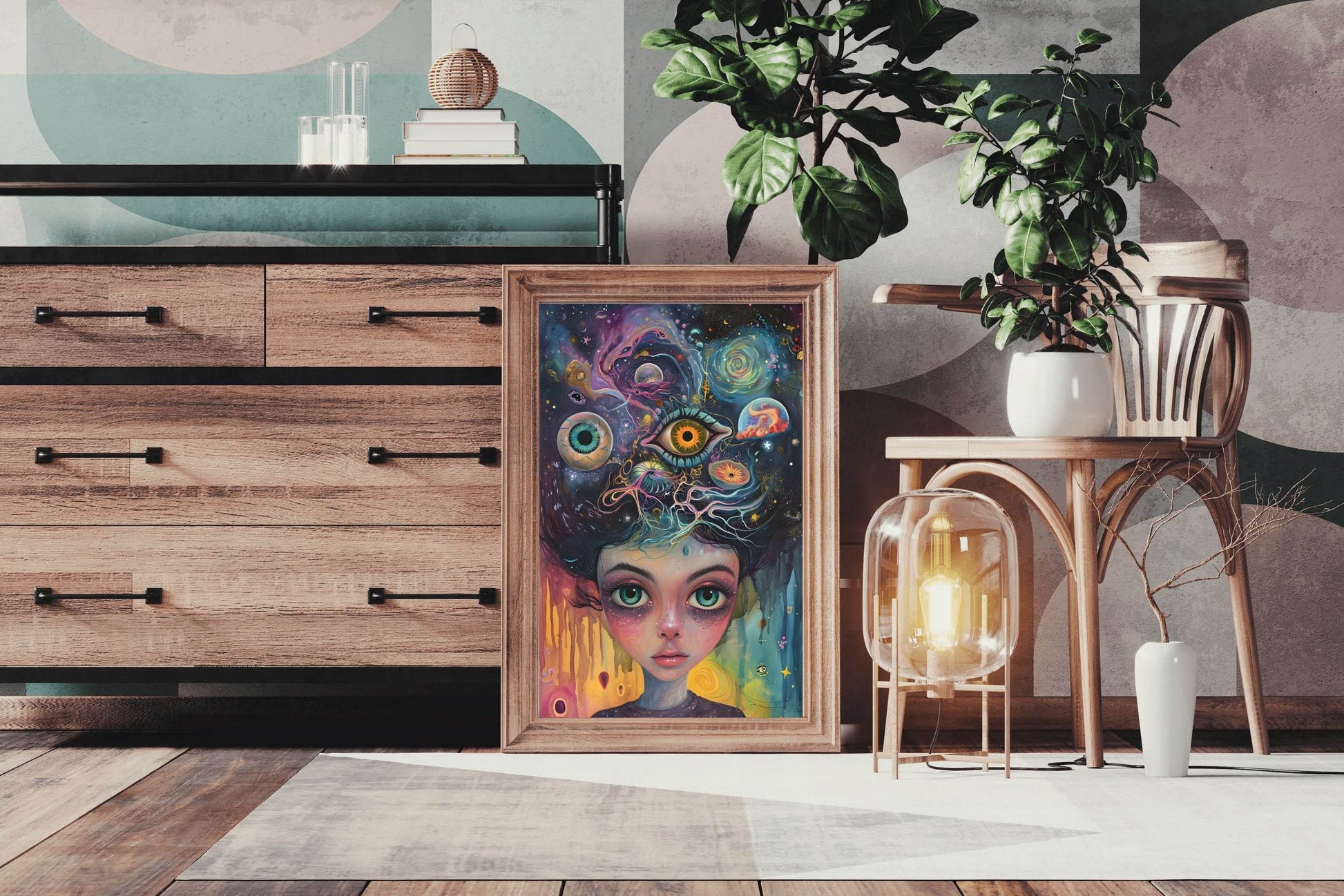 Head Psychedelic Dream Wall Art - beink online art store