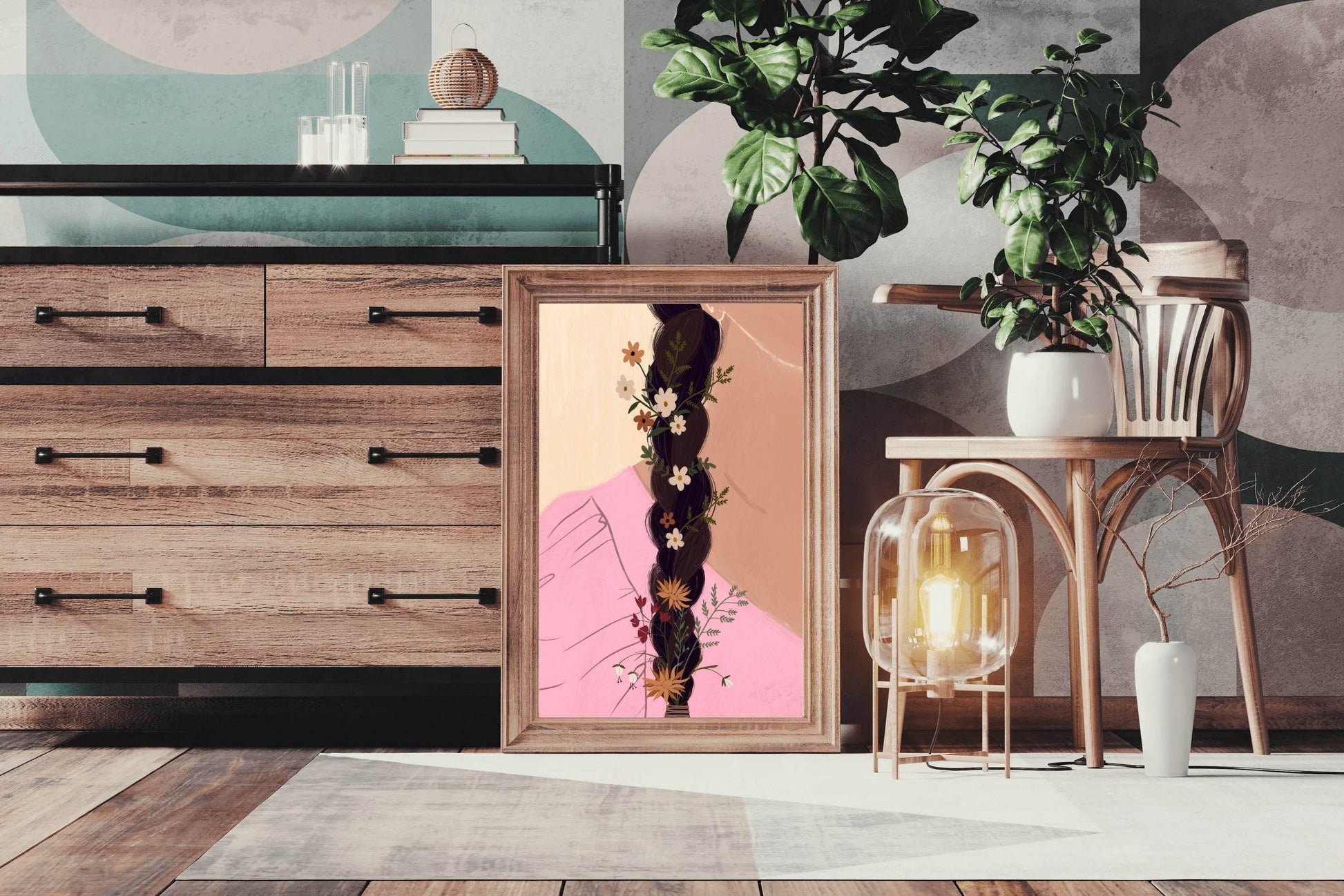 Braided Hair of A Girl Wall Art - beink online art store