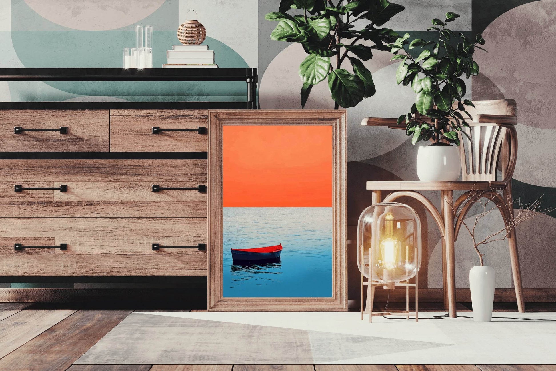 Boat Lost at Sea Wall Art - beink online art store