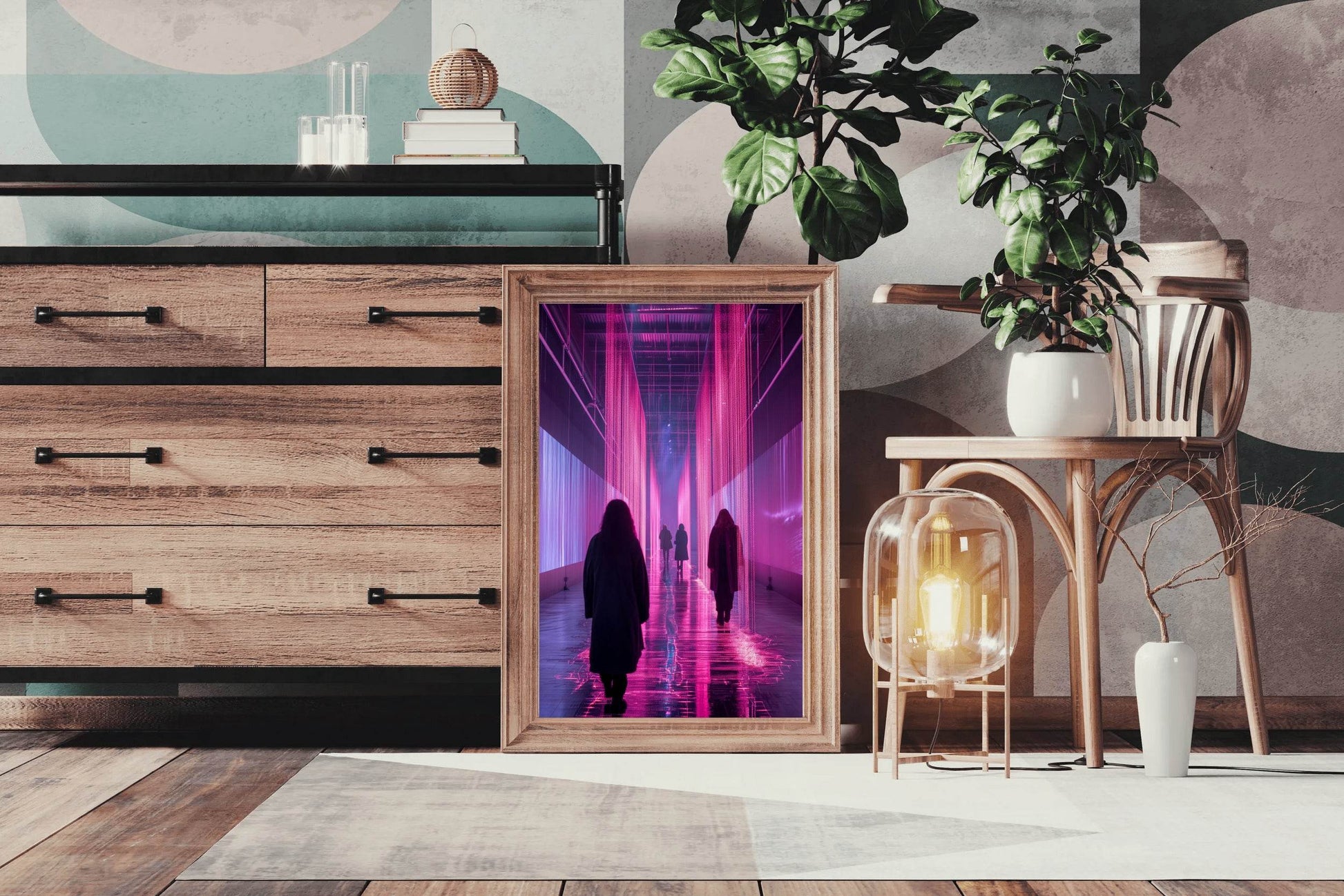 Pink Rain Wall Art - beink online art store
