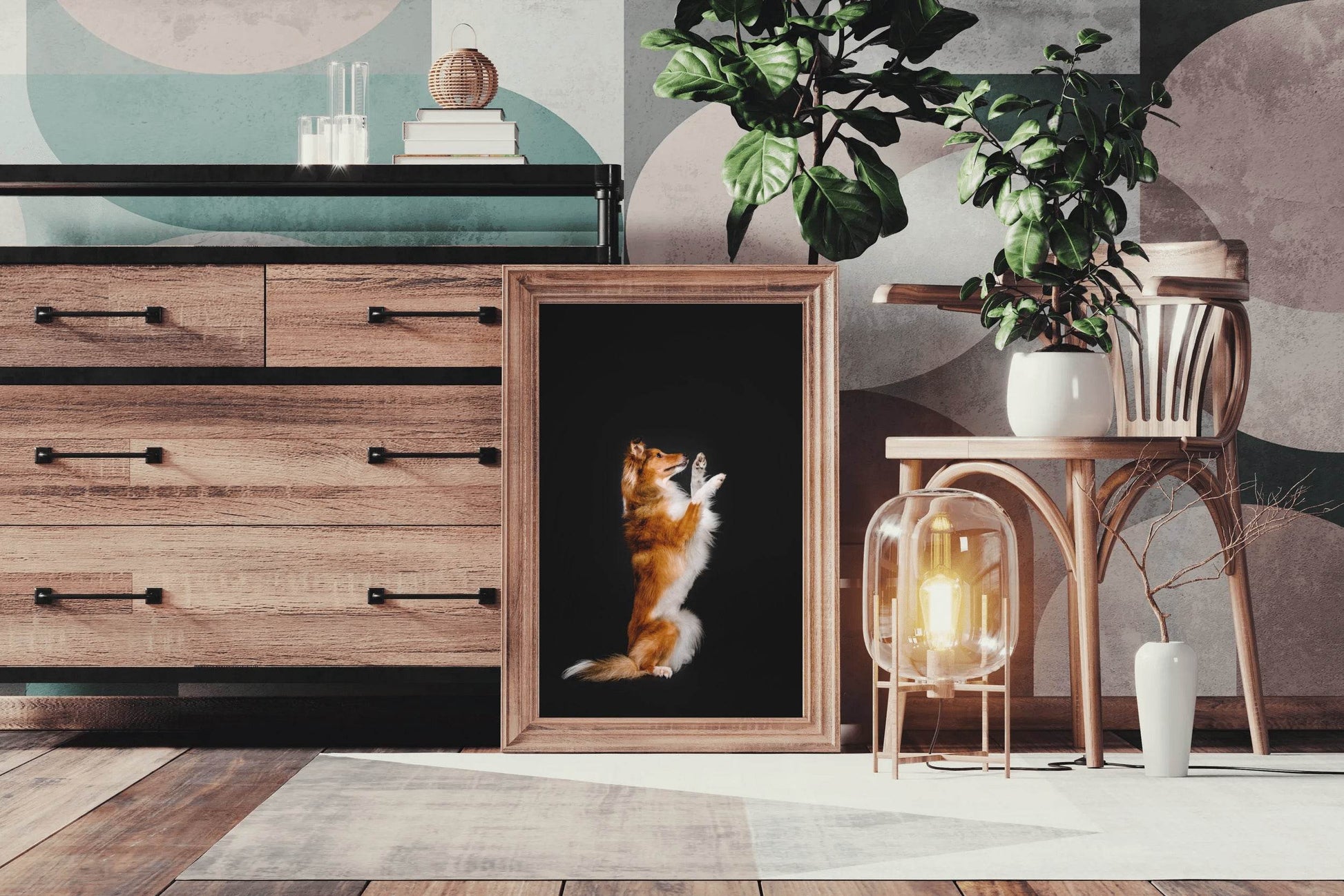 Rough Collie Animal Wall Art - beink online art store