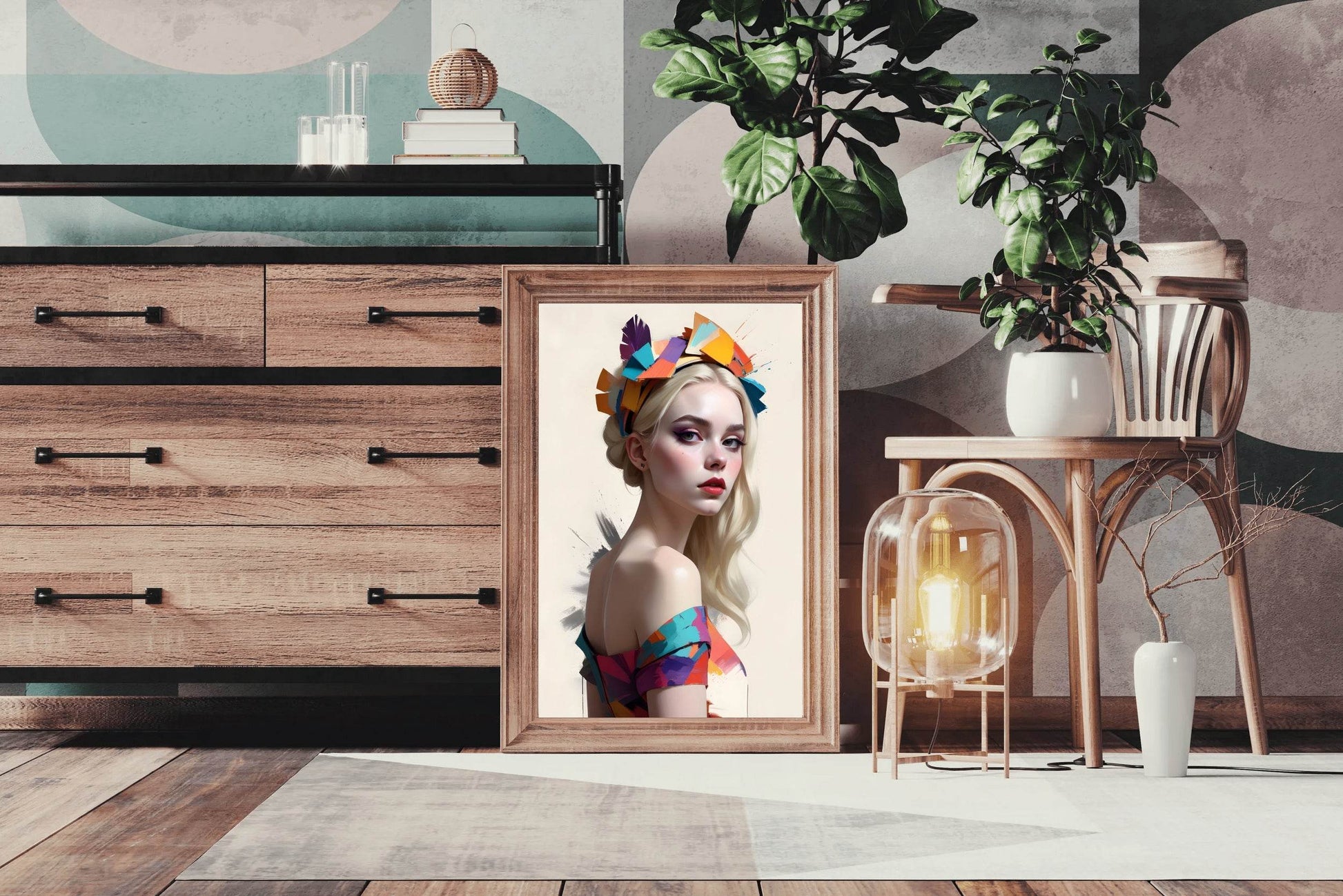 Girl with Blonde Hair Wall Art - beink online art store