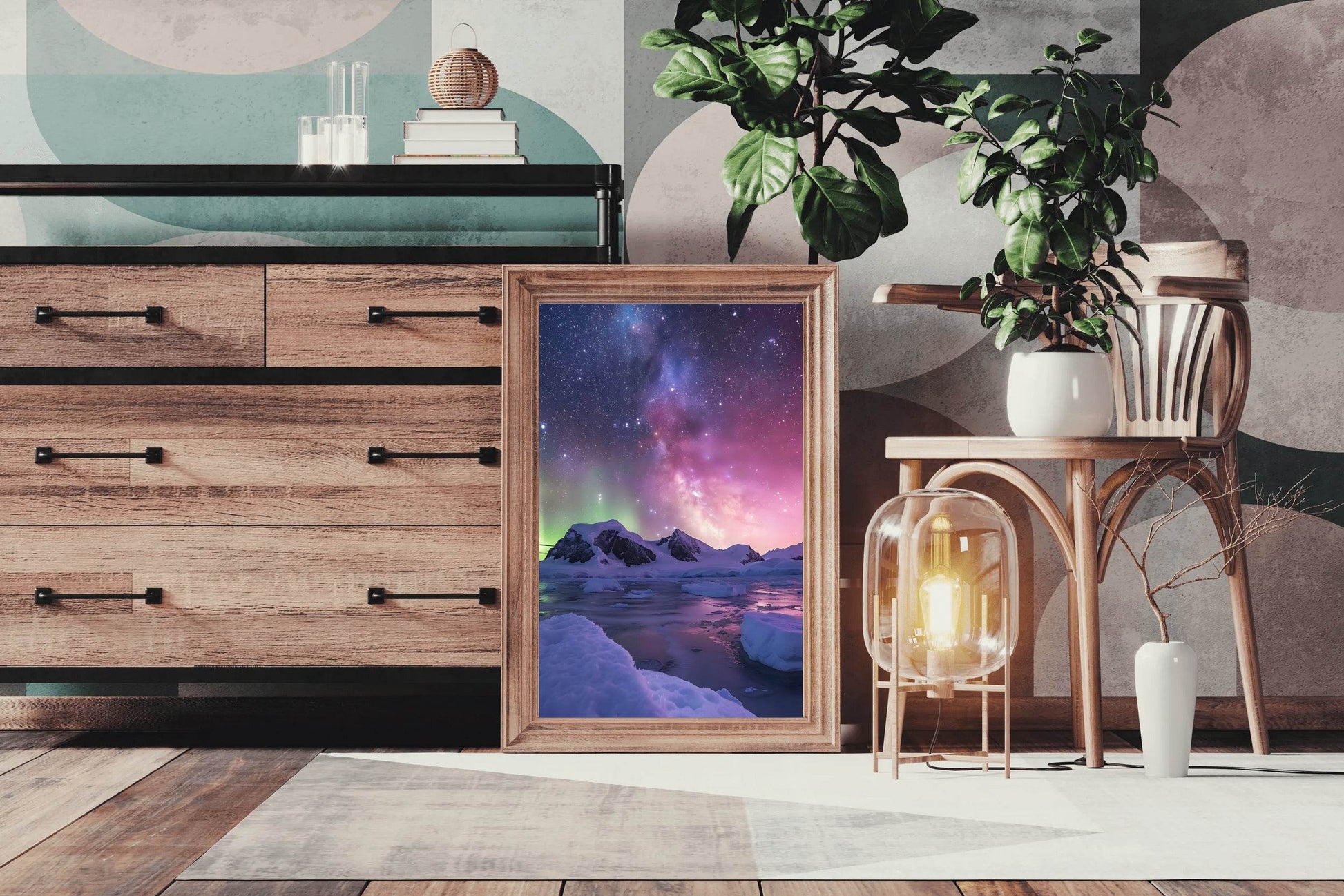 Milky Way and Aurora Australis Wall Art - beink online art store