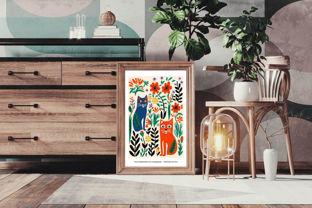 Cats in The Garden Painting - beink online art store