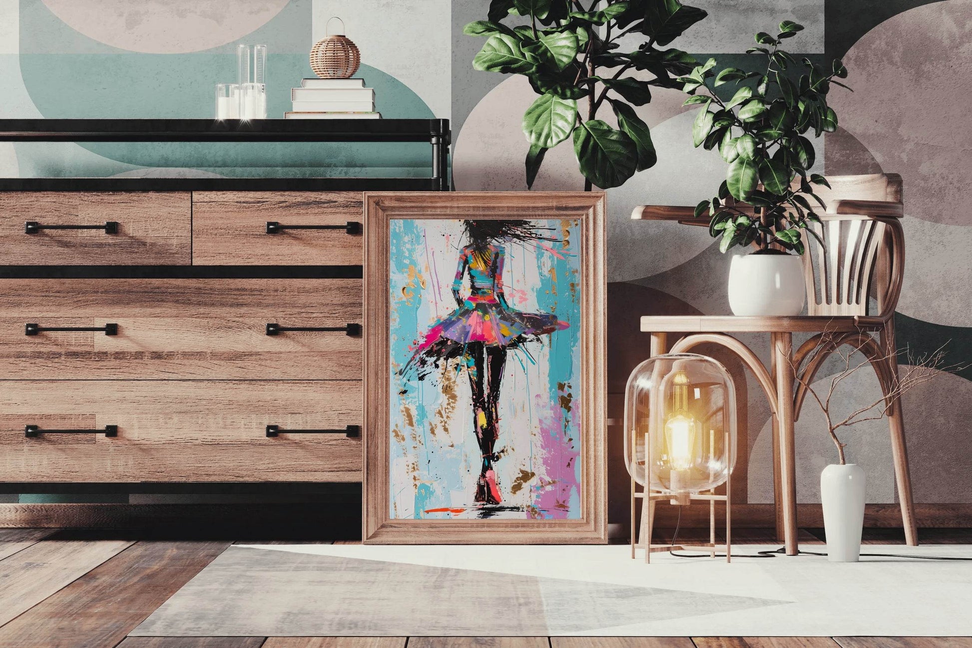 Oil Painting Of A Dancing Girl Wall Art - beink online art store