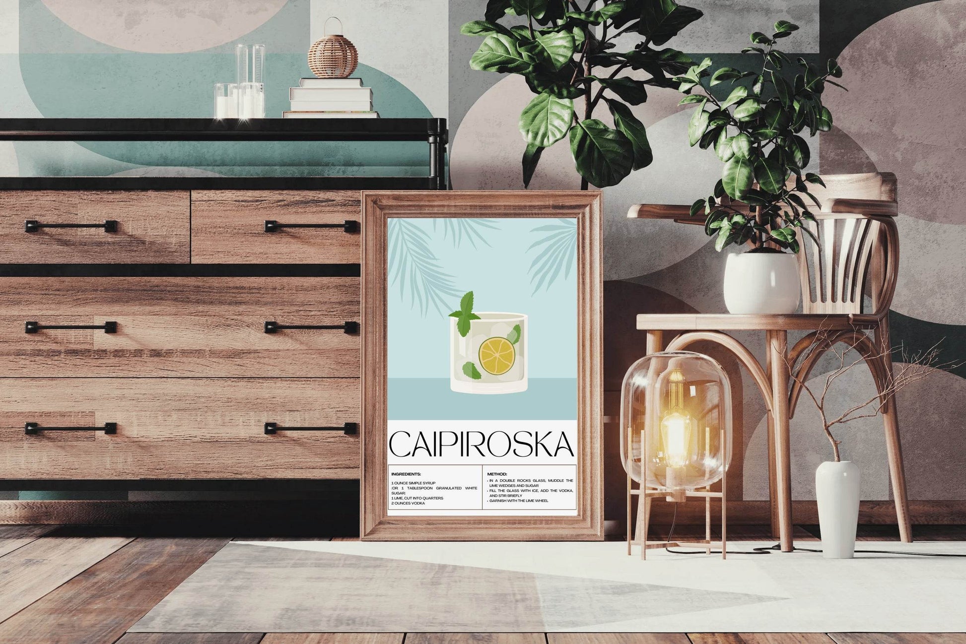 Caipiroska Cocktail Wall Art - beink online art store