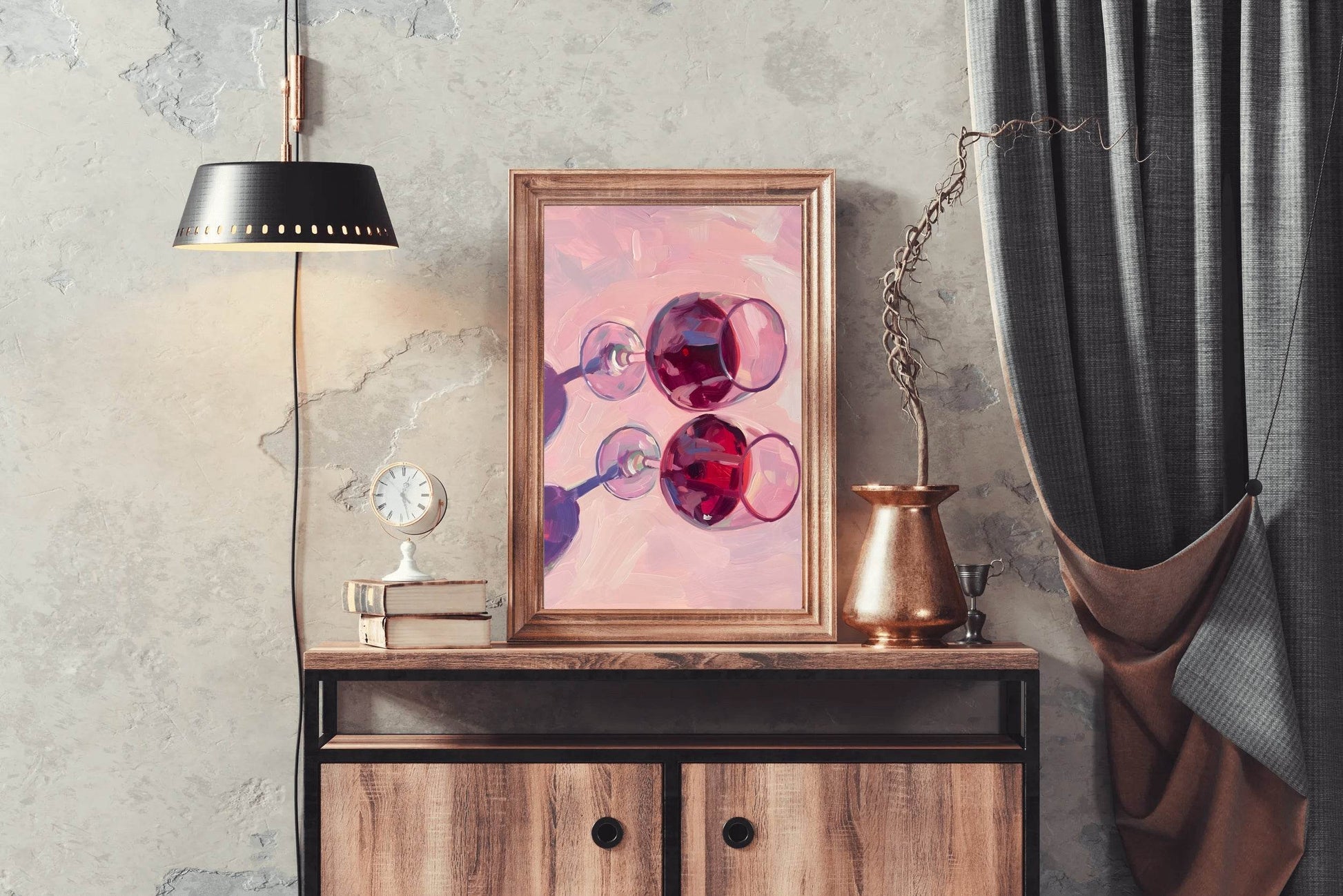 Glasses of Red Wine Wall Art - beink online art store