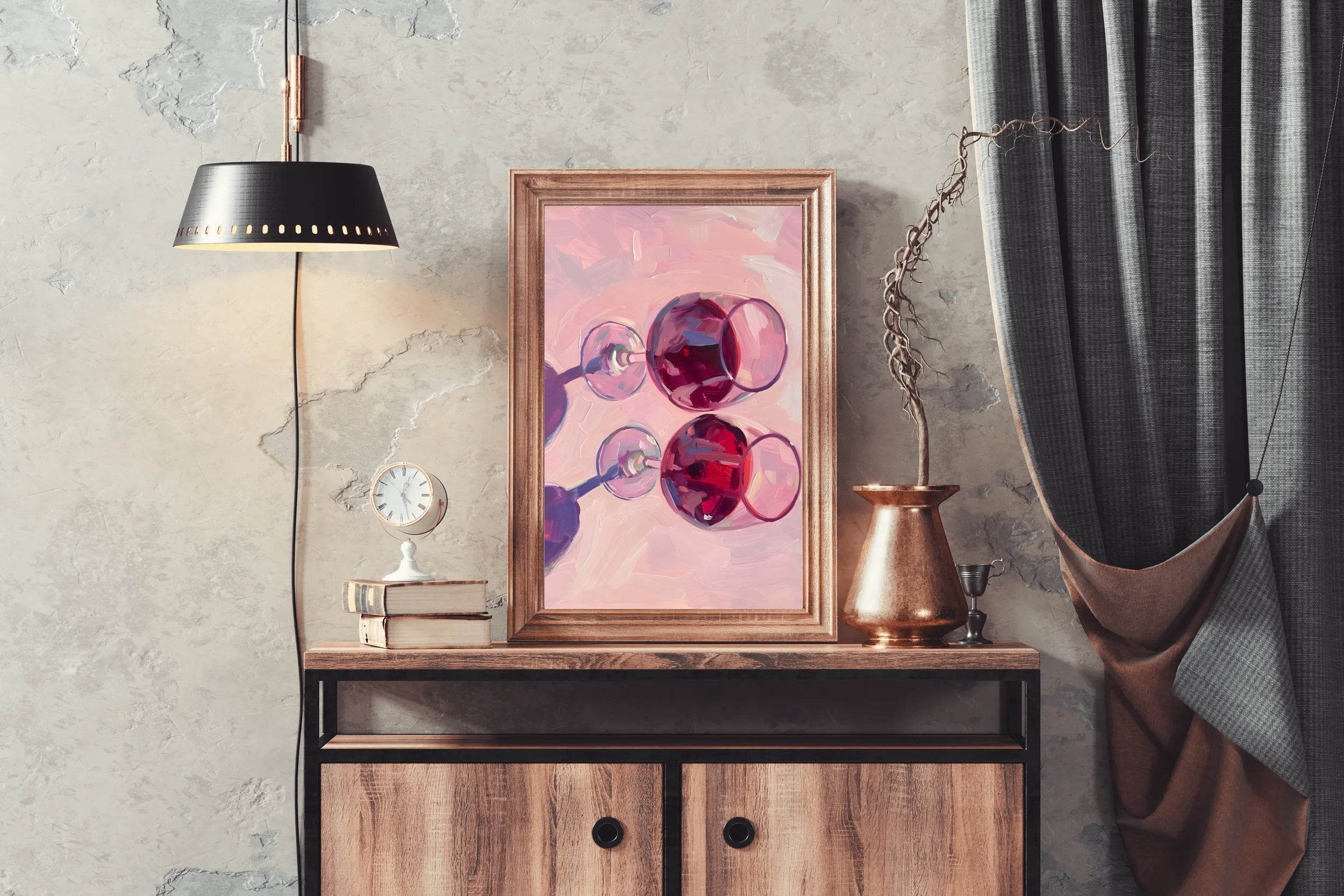 Glasses of Red Wine Wall Art - beink online art store