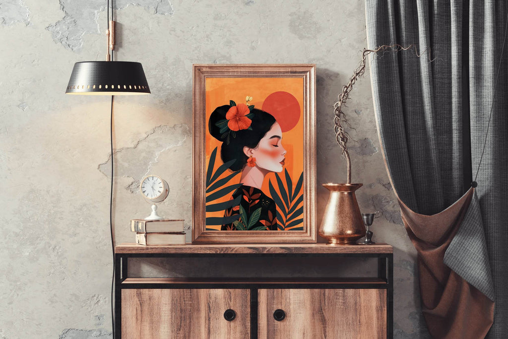 Anime Woman in The Sunset Wall Art - beink online art store