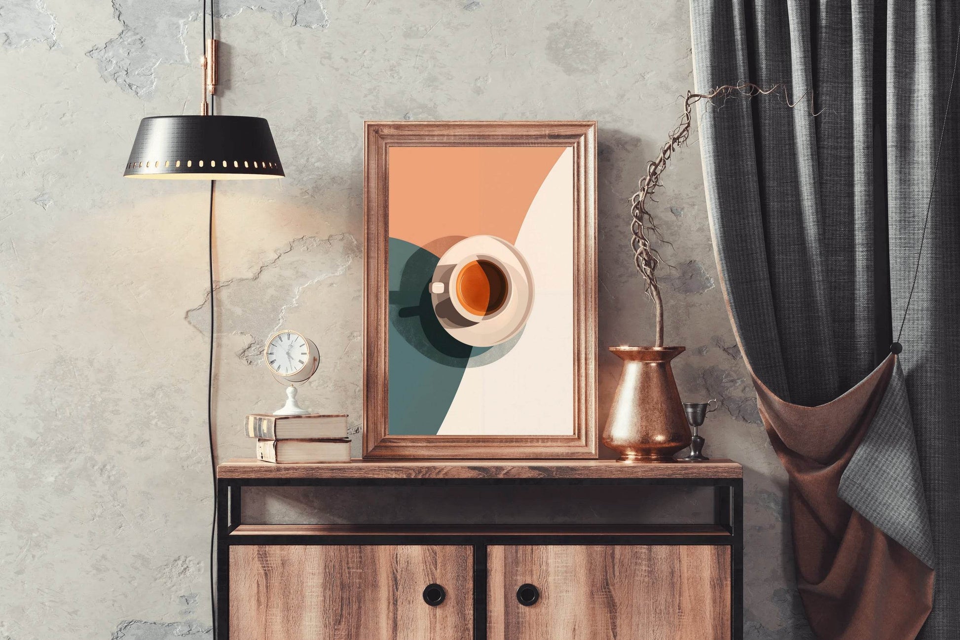 Coffee Cup Illustration Wall Art - beink online art store