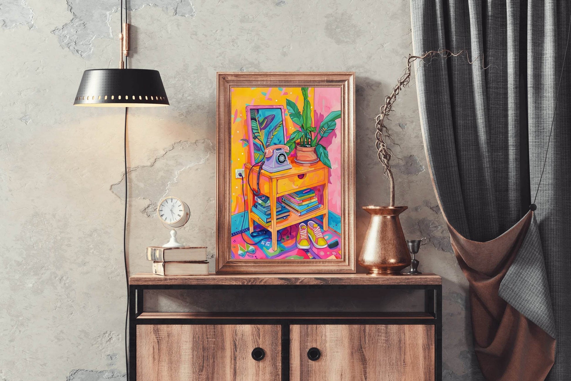 Side Table in Room Wall Art - beink online art store