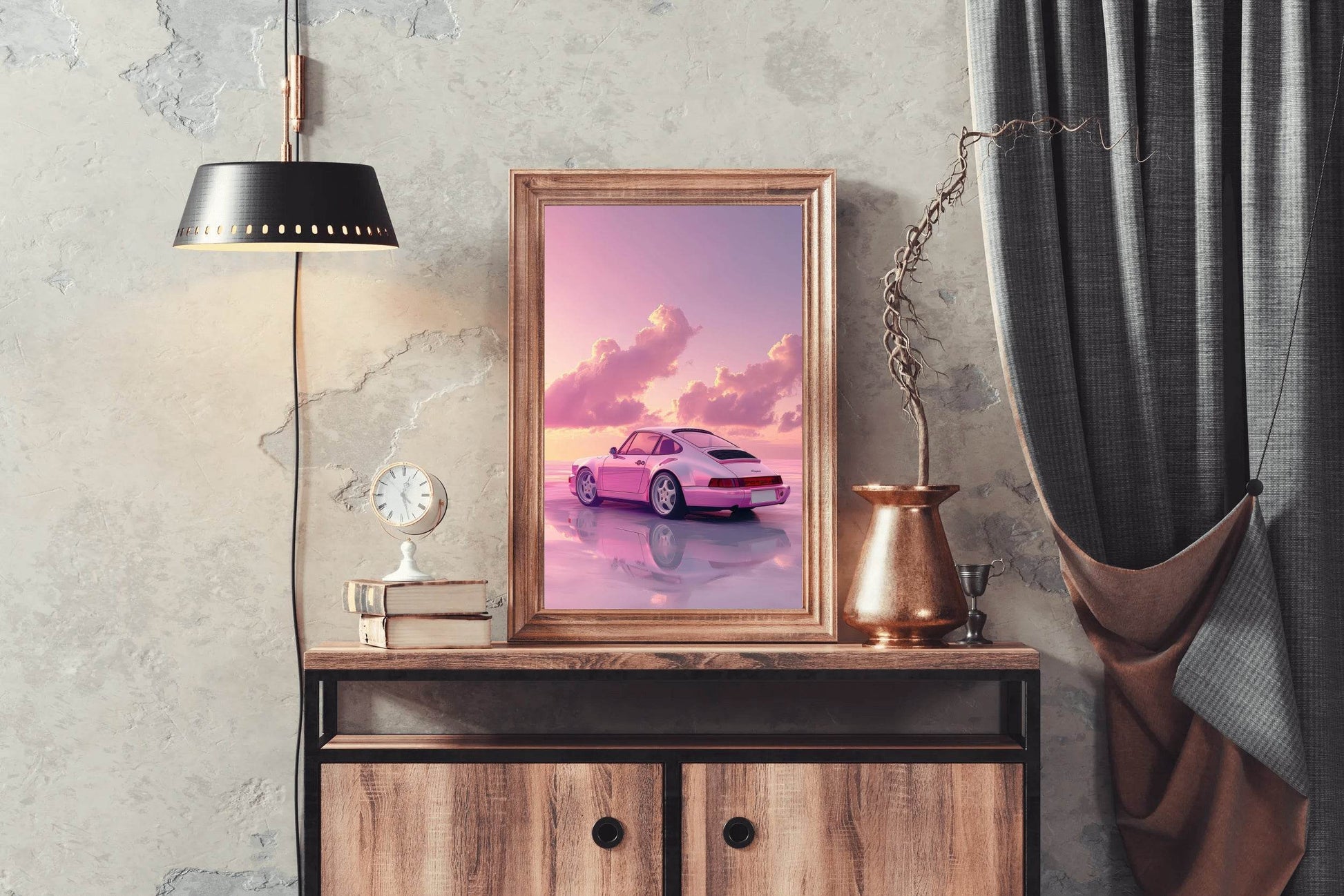Porsche911 Pink Wall Art - beink online art store