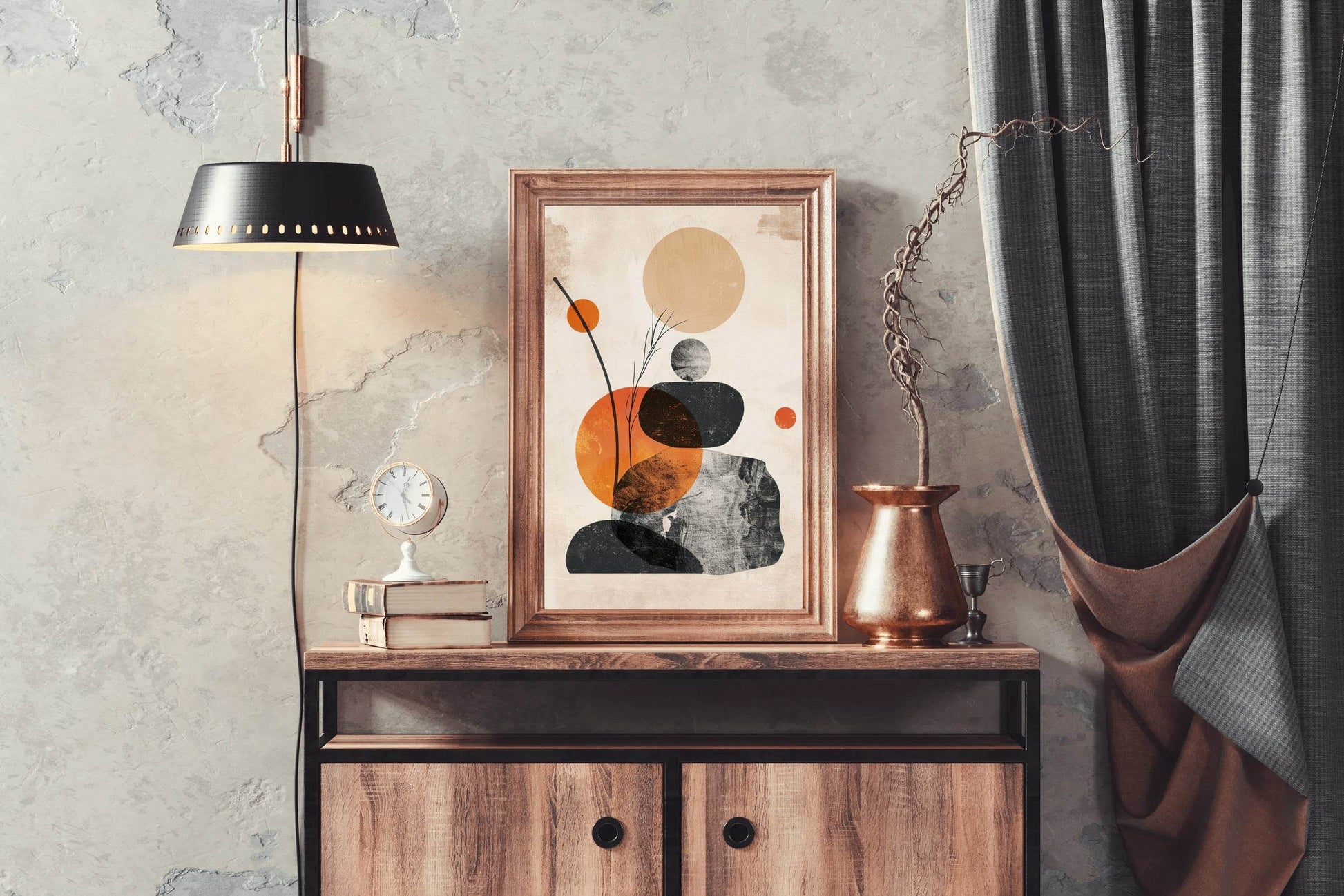 Boho Shapes Abstract Wall Art - beink online art store