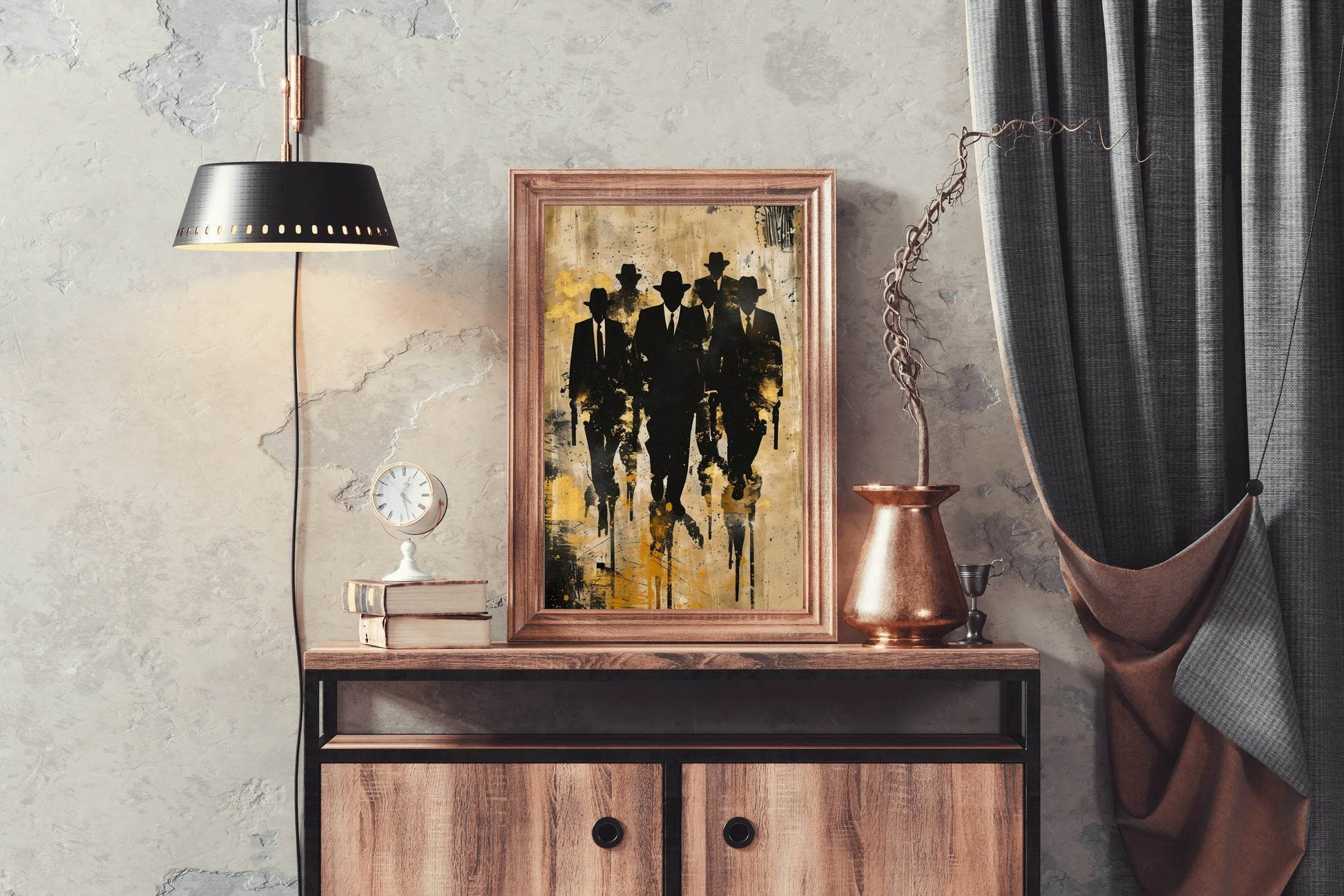 Painting of a Group of Men in Suits and Hats - beink online art store