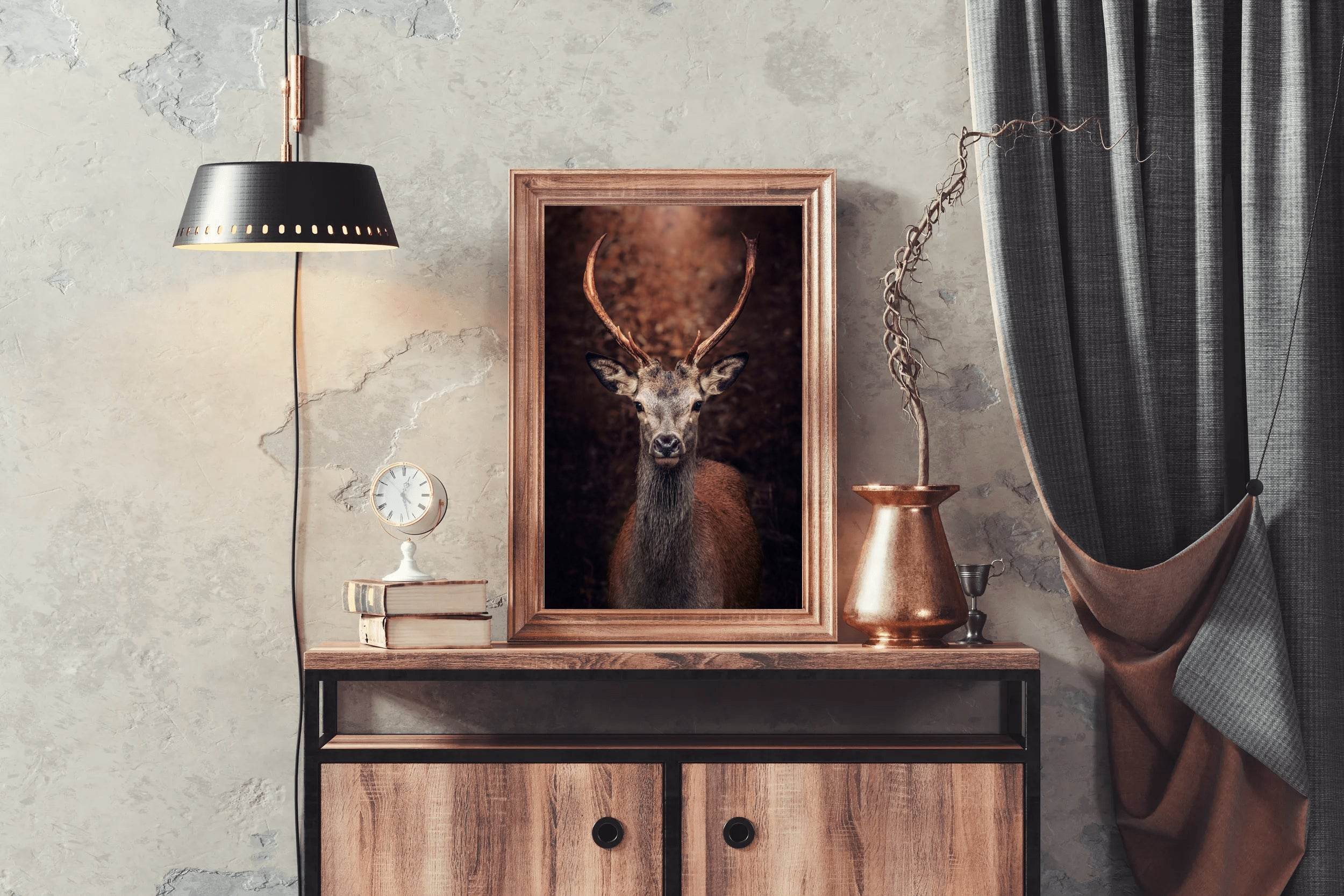 Red Deer Animal Wall Art - beink online art store
