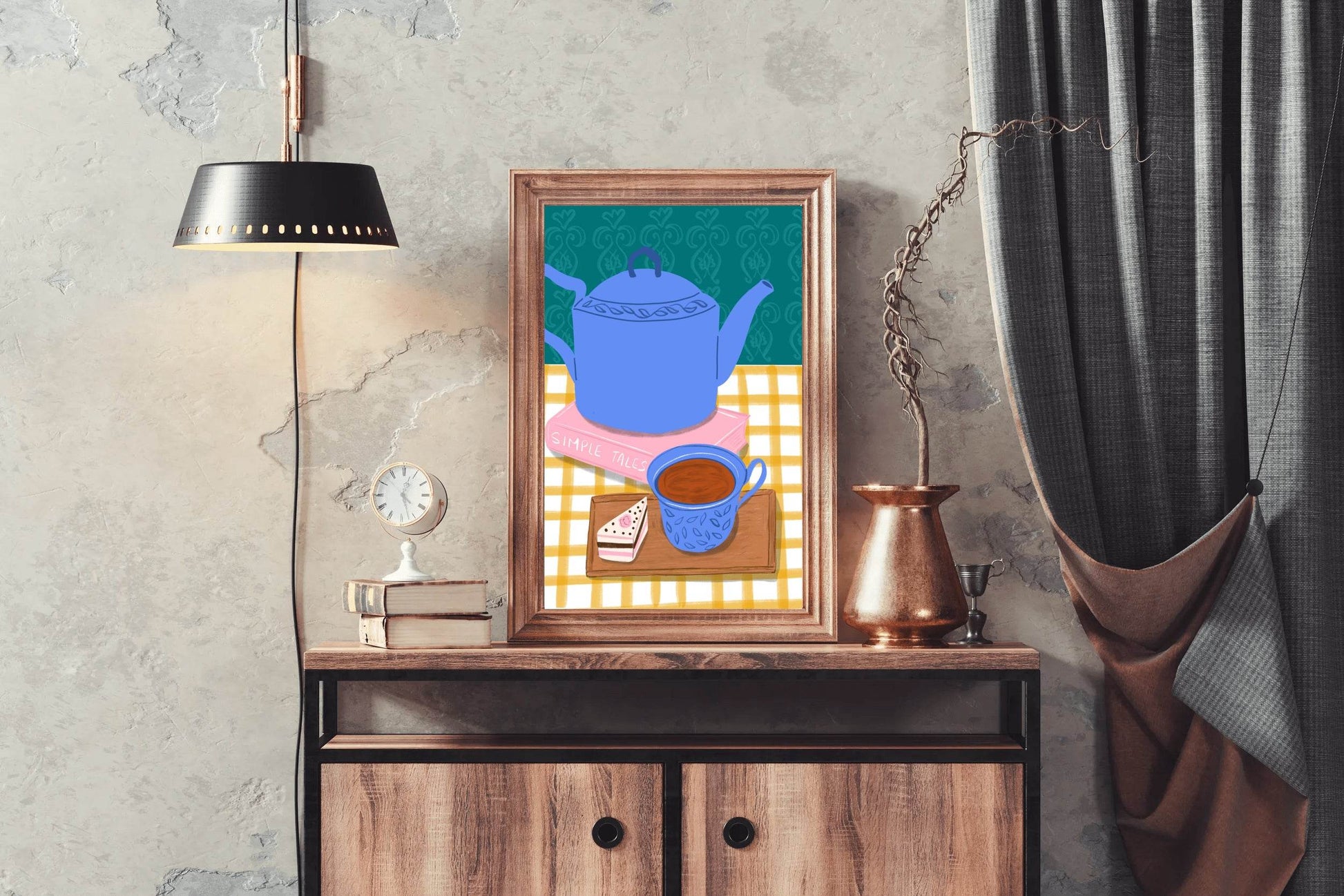 Teapot And Tea Wall Art - beink online art store