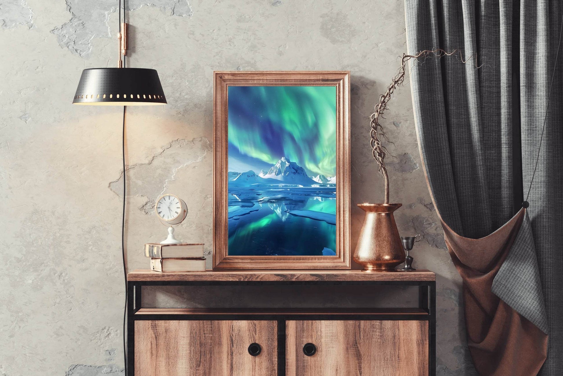 Arctic Aurora Reflection Wall Art - beink online art store