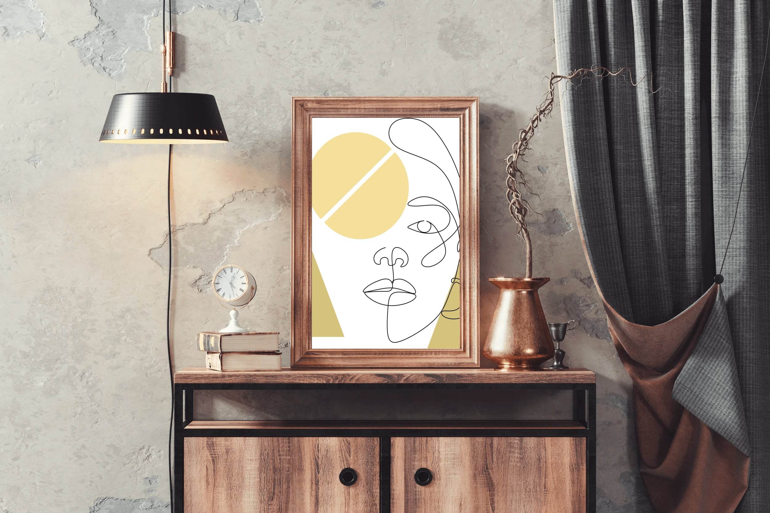 Half Female Face Wall Art - beink online art store