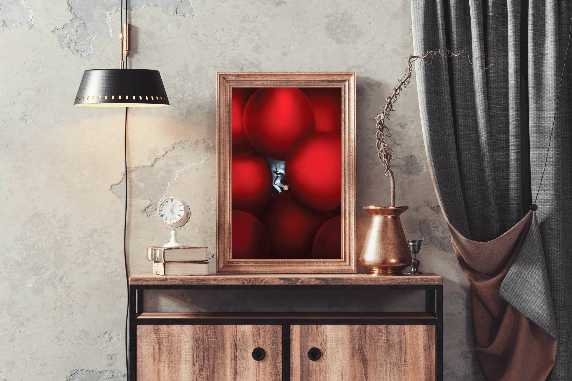 Pennywise in Red Ballon Wall Art - beink online art store