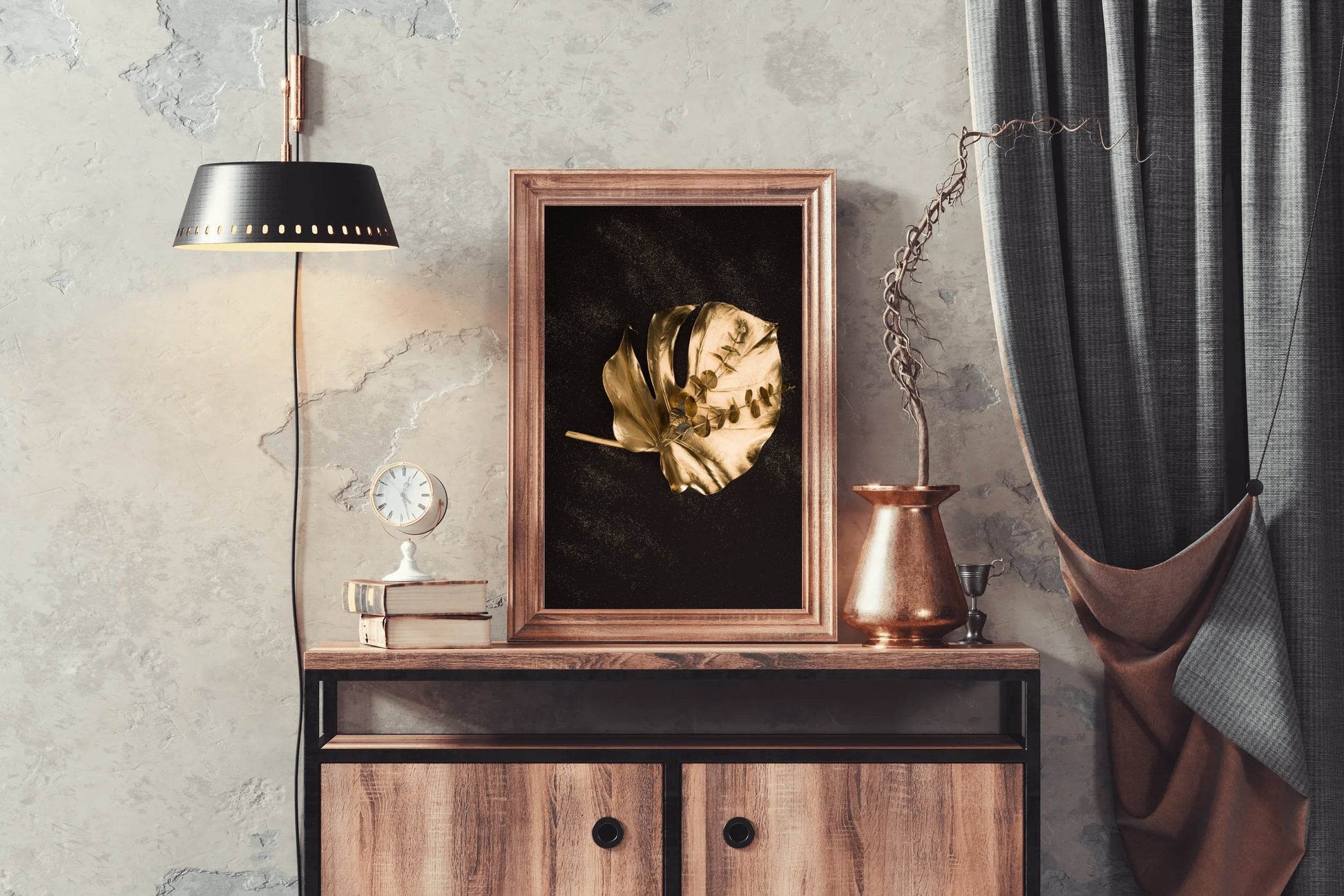 Master Flame Luxurious Black & Gold - beink online art store
