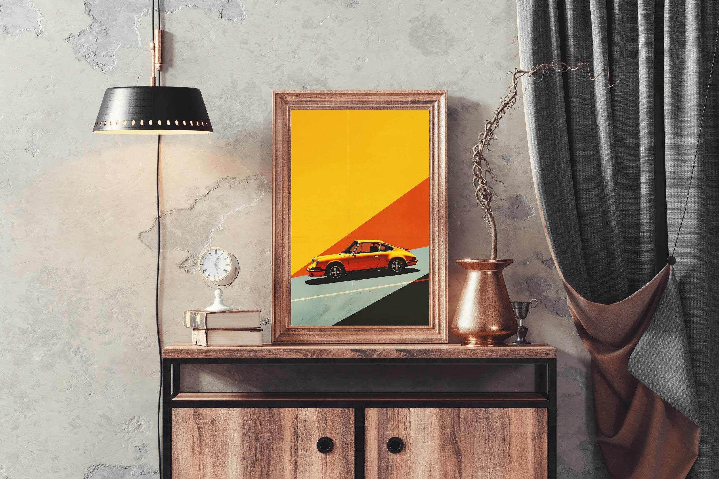 Porsche911 RS Yellow Wall Poster - beink online art store