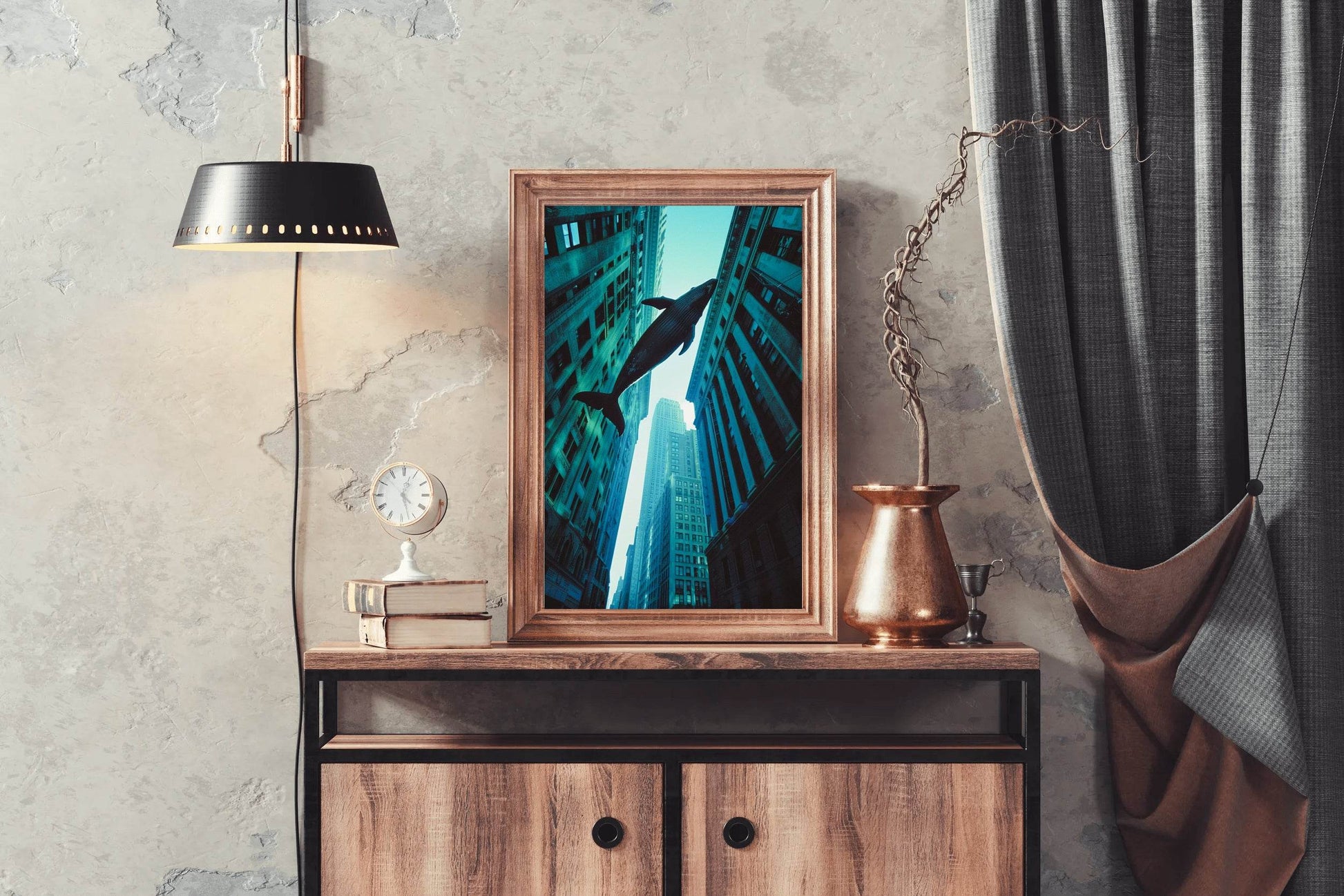 Fantasy Whale in Sky Wall Art - beink online art store