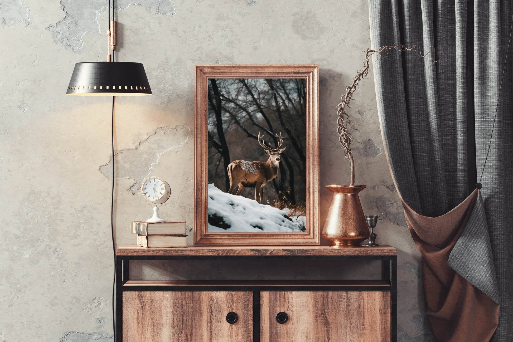 Bactrian Deer Animal Wall Art - beink online art store
