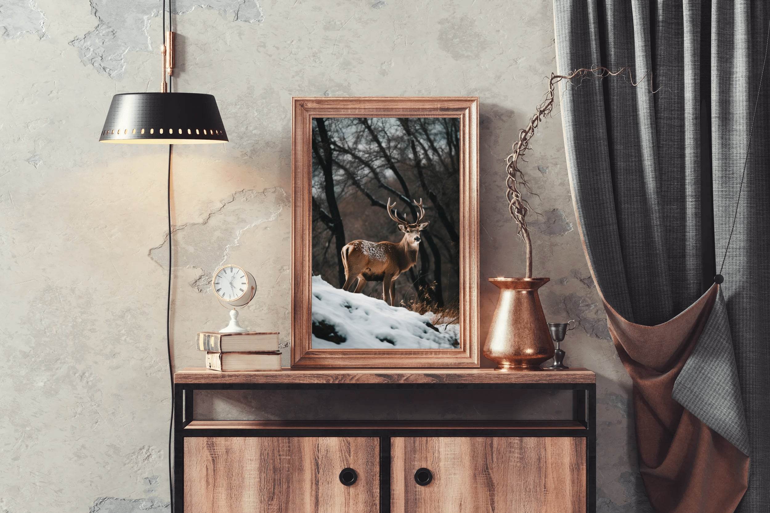 Bactrian Deer Animal Wall Art - beink online art store