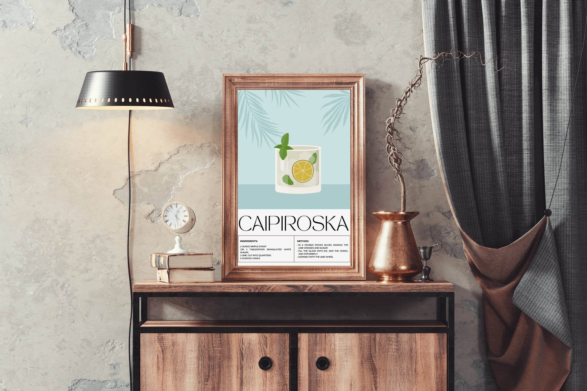 Caipiroska Cocktail Wall Art - beink online art store