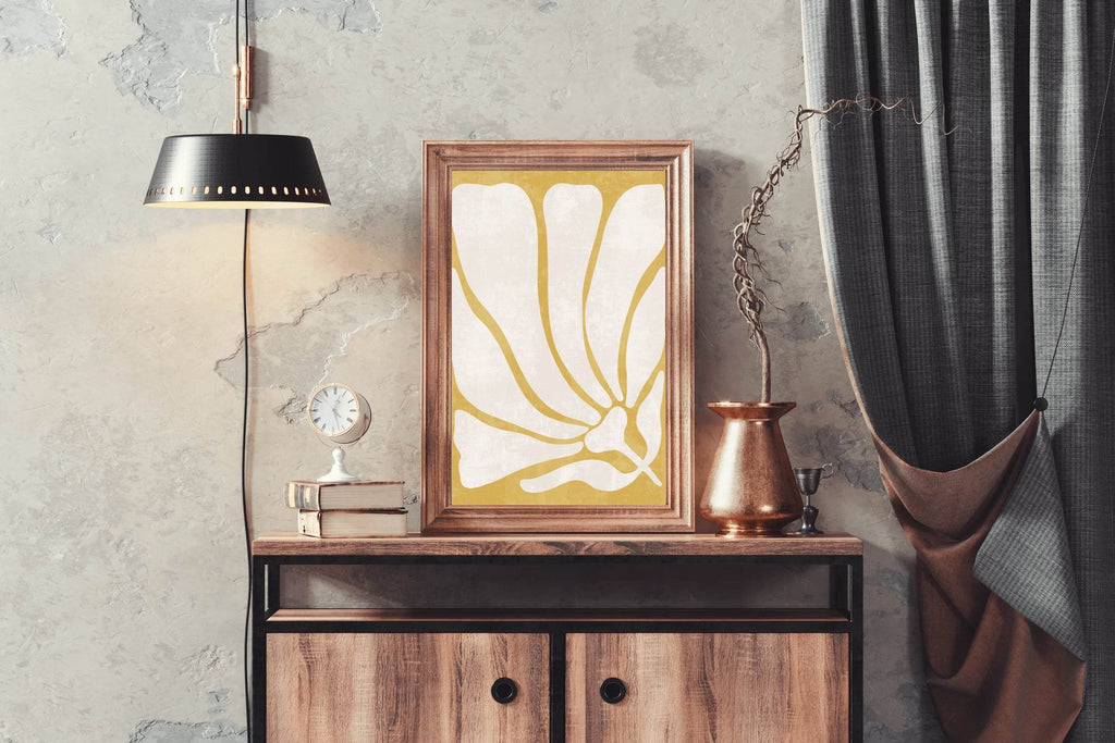 Golden Petal Harmony Wall Art - beink online art store