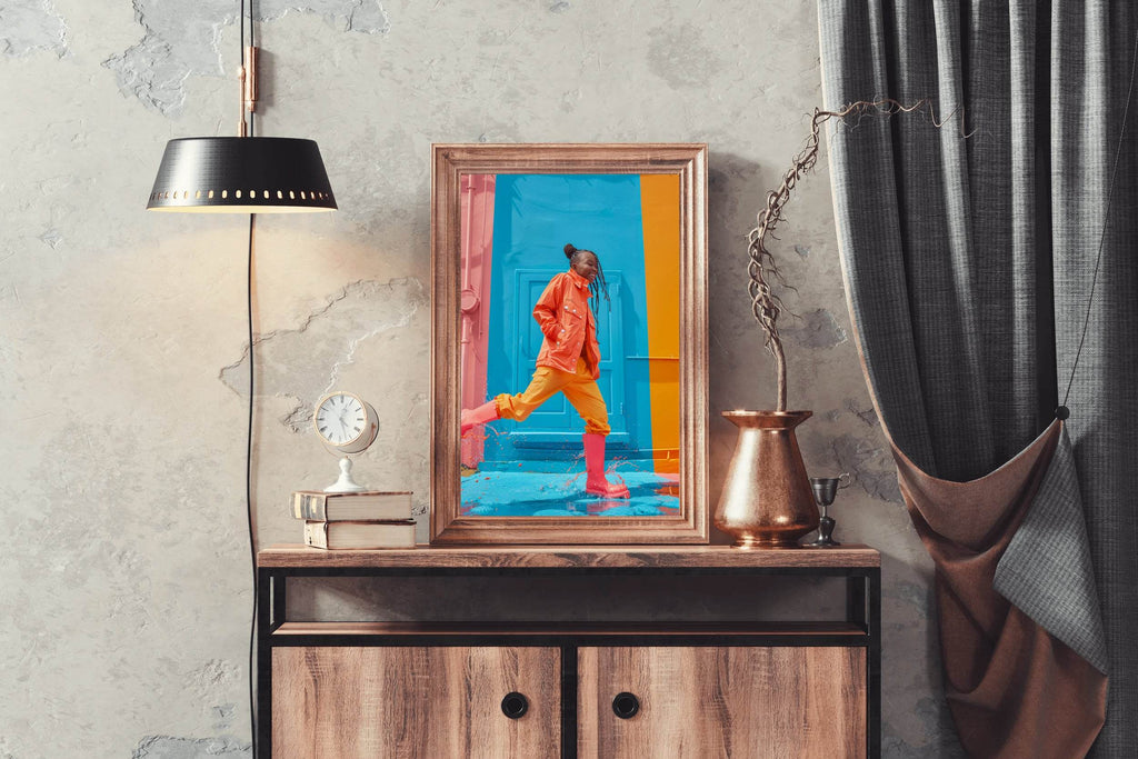Orange Women Marley Jacket Wall Art - beink online art store