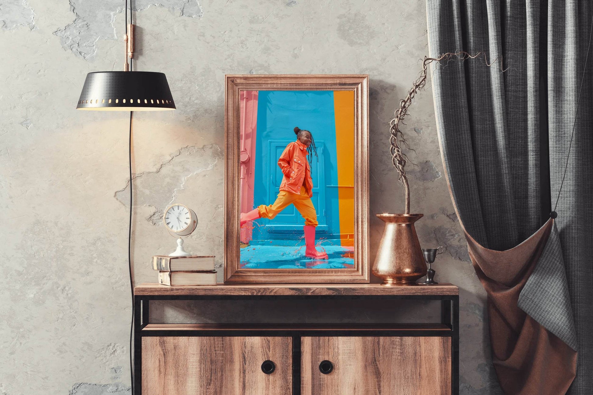 Orange Women Marley Jacket Wall Art - beink online art store