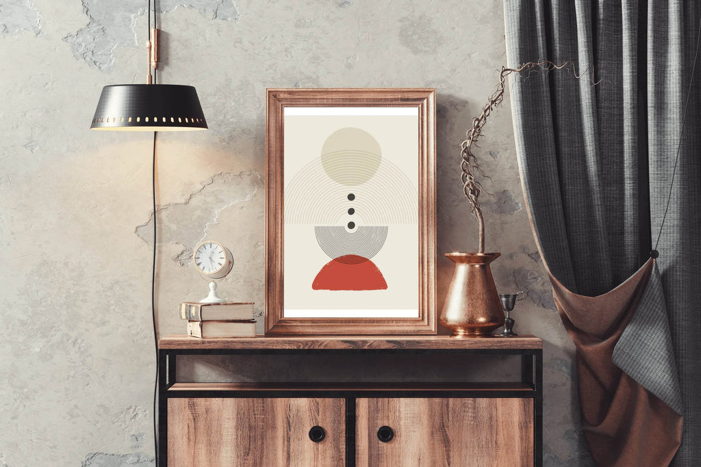 Circular Geometric Shapes Abstract Wall Art - beink online art store