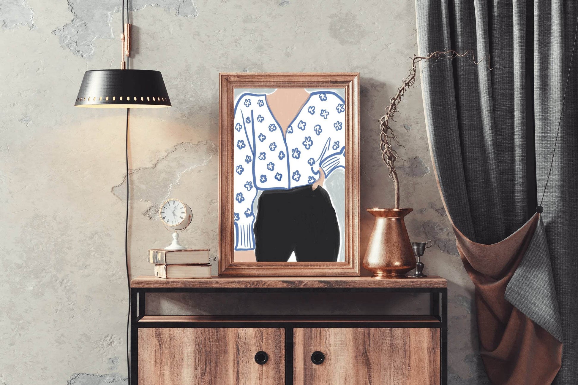 Classic Women Dress Painting Wall Art - beink online art store