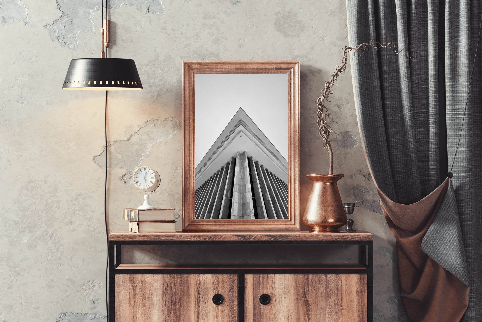 Building Architecture Black & White Wall Art - beink online art store