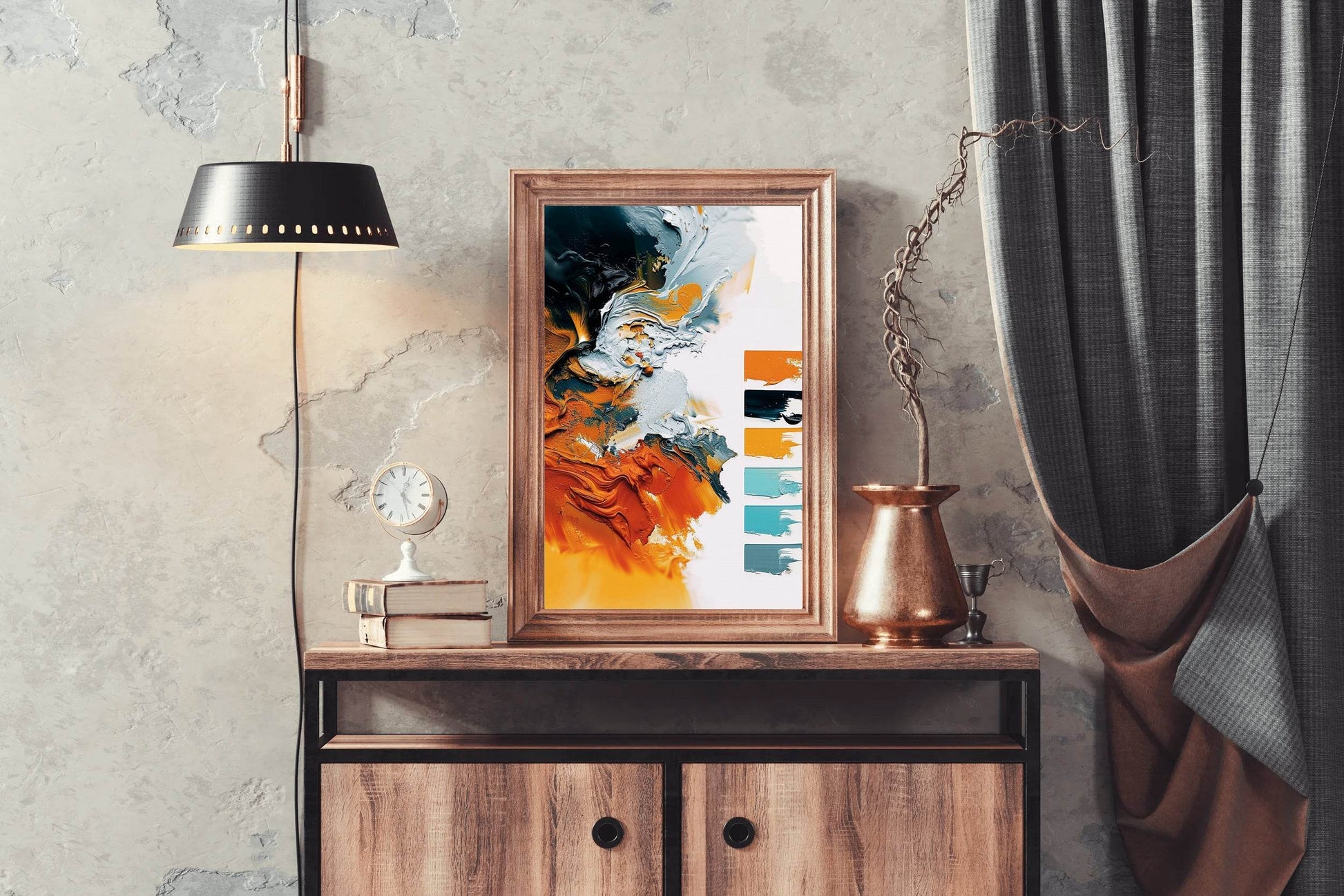 Colorful Paint Brush Strokes Digital Art - beink online art store