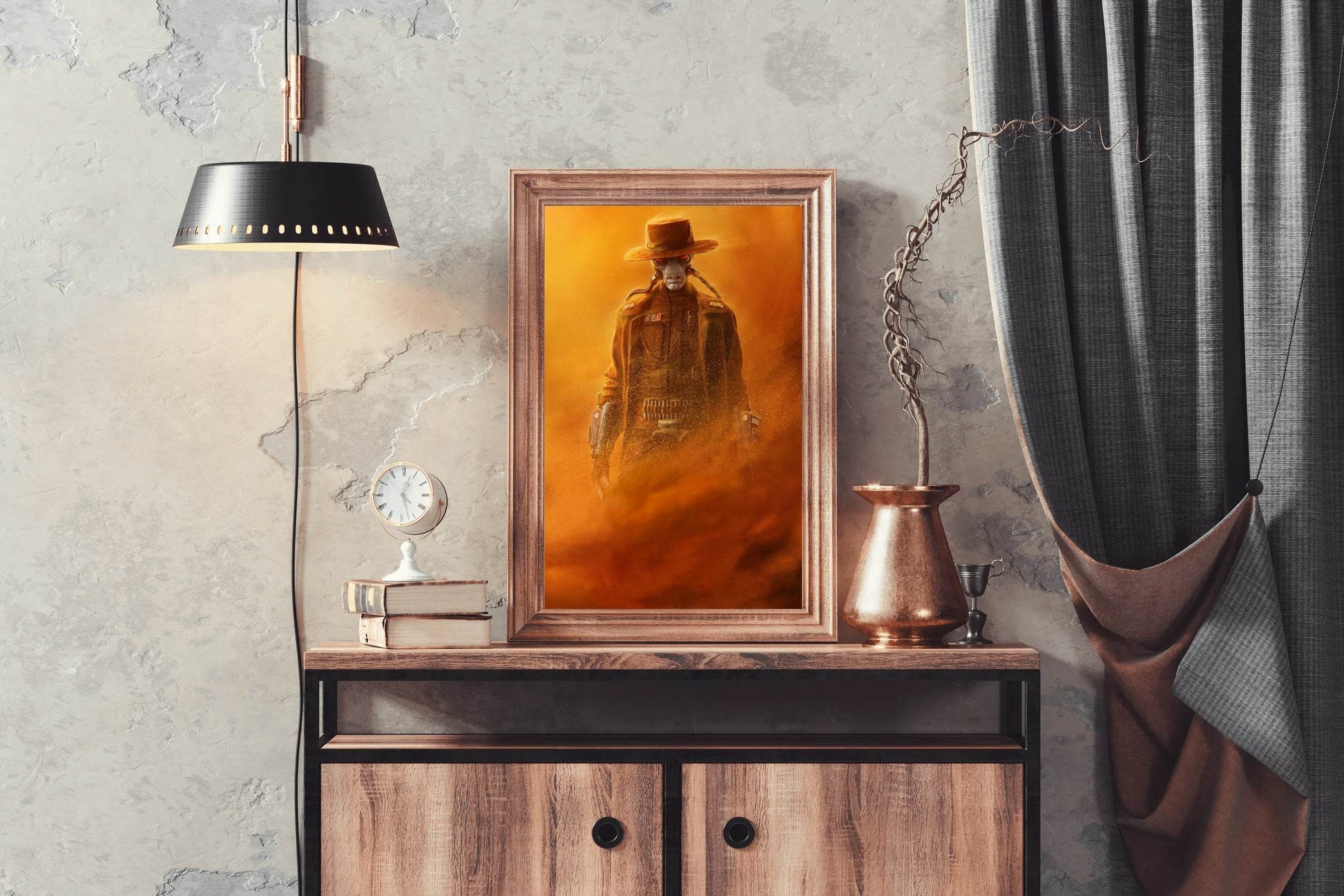 Cad Bane in Sand Storm Wall Art - beink online art store