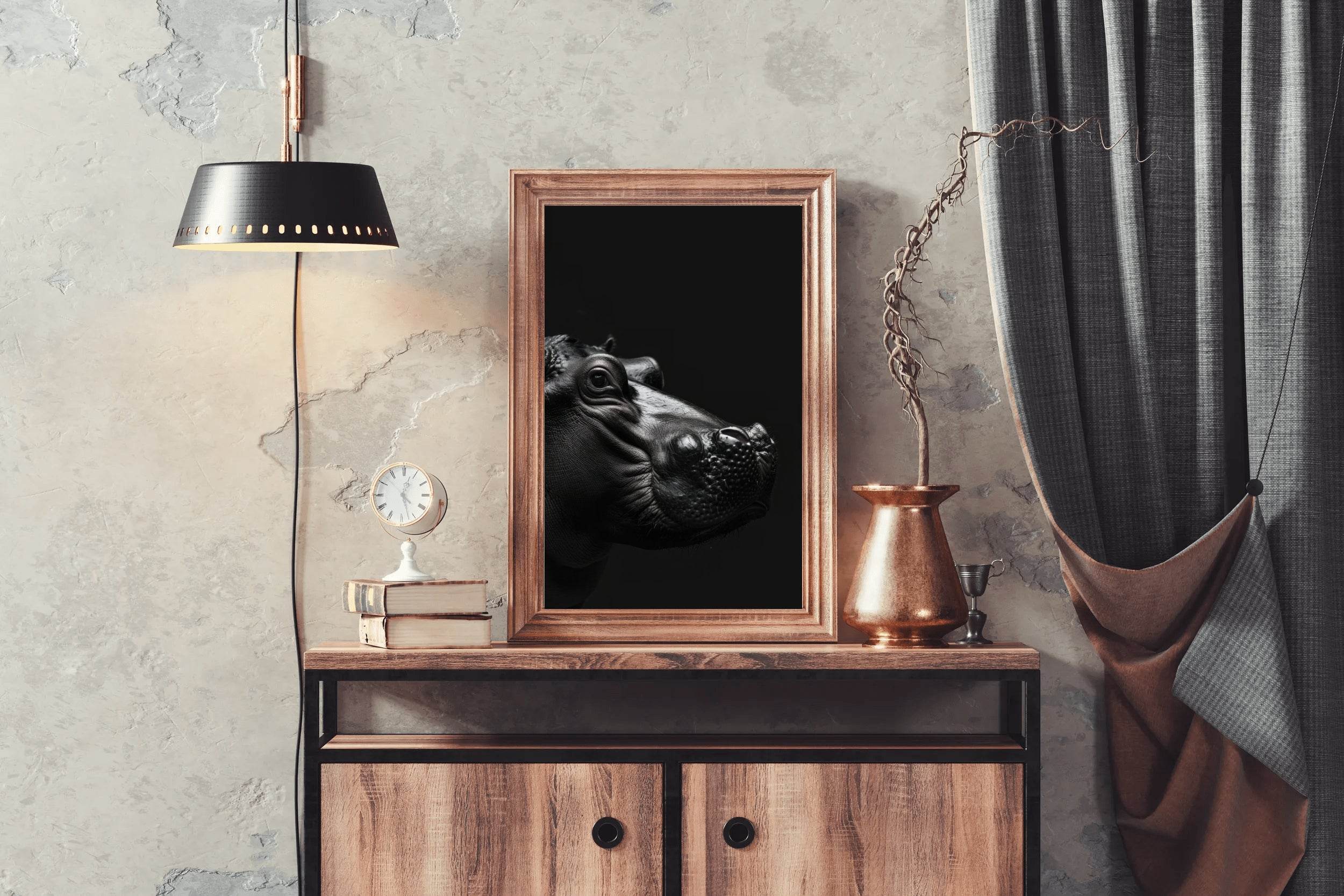 Rhinoceros Black & White Wall Art - beink online art store