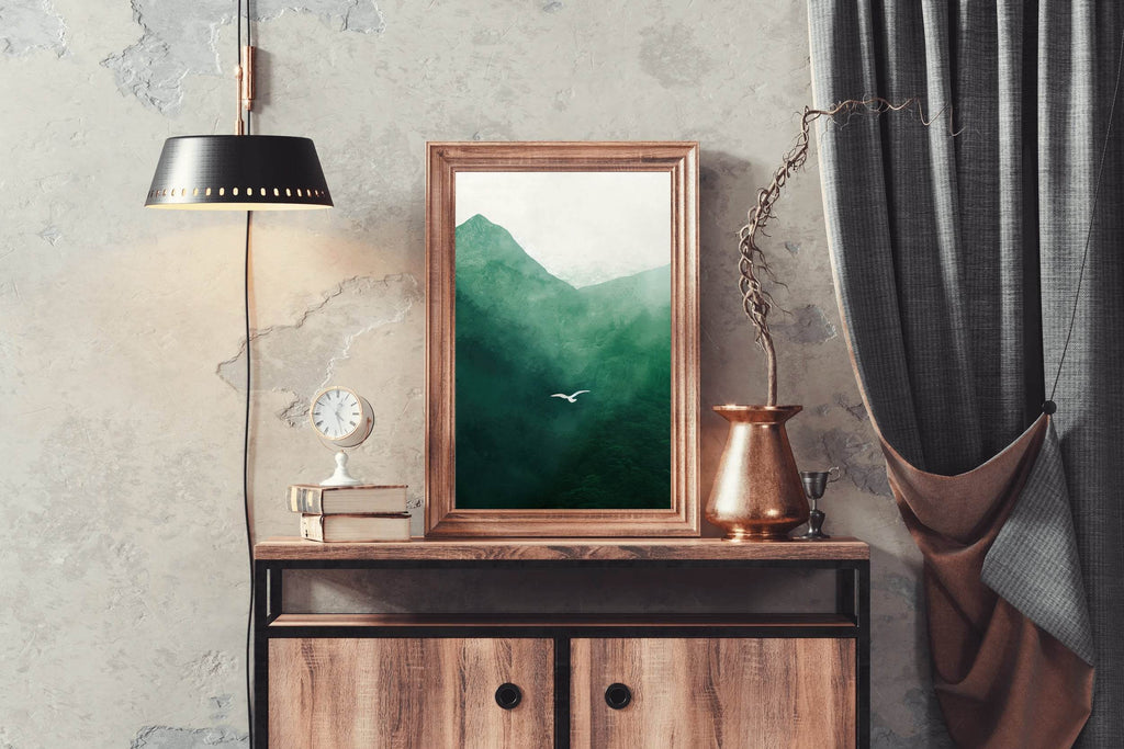 Green Mountain Painting Wall Art - beink online art store