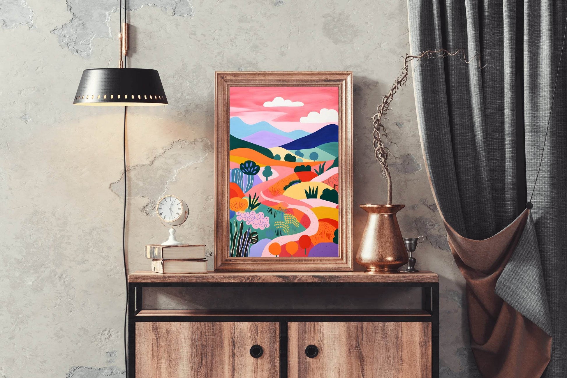 Desert Path Painting Wall Art - beink online art store