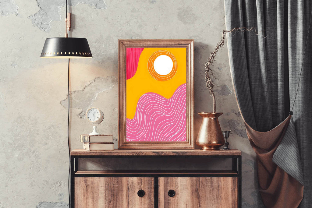 Geometric Lines Painting Digital Art - beink online art store