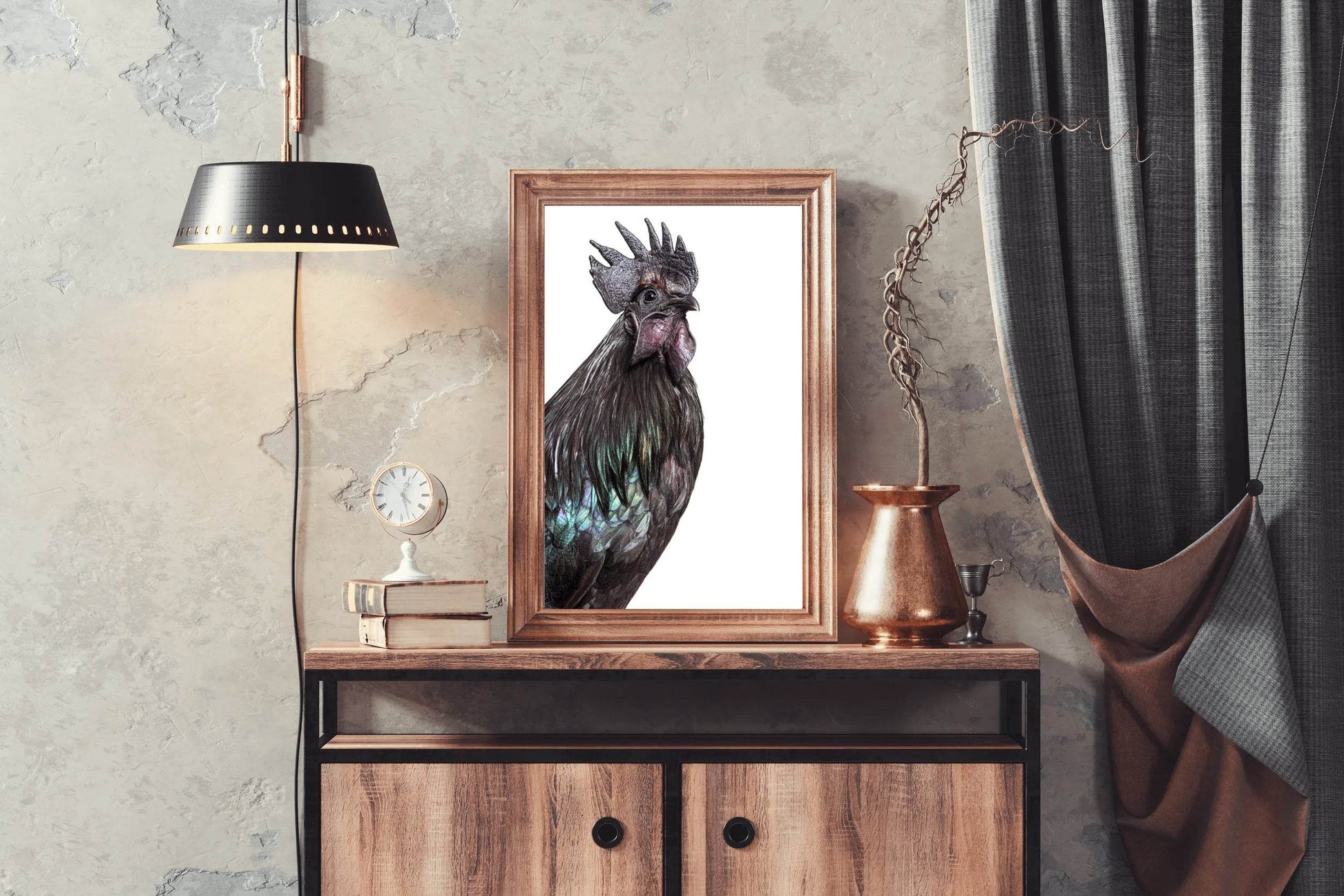 Ayam Cemani Bird Wall Art - beink online art store